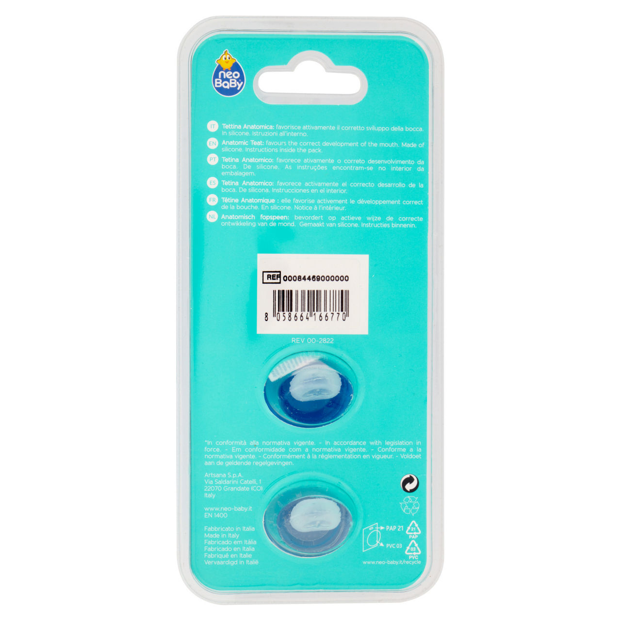Conf.2 succhietto silicone mini dino blu - Immagine 21
