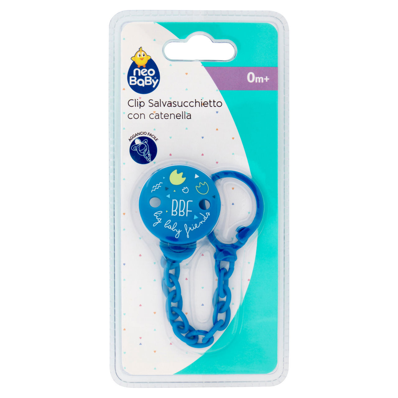 Clip catenella dino blu - Immagine 01