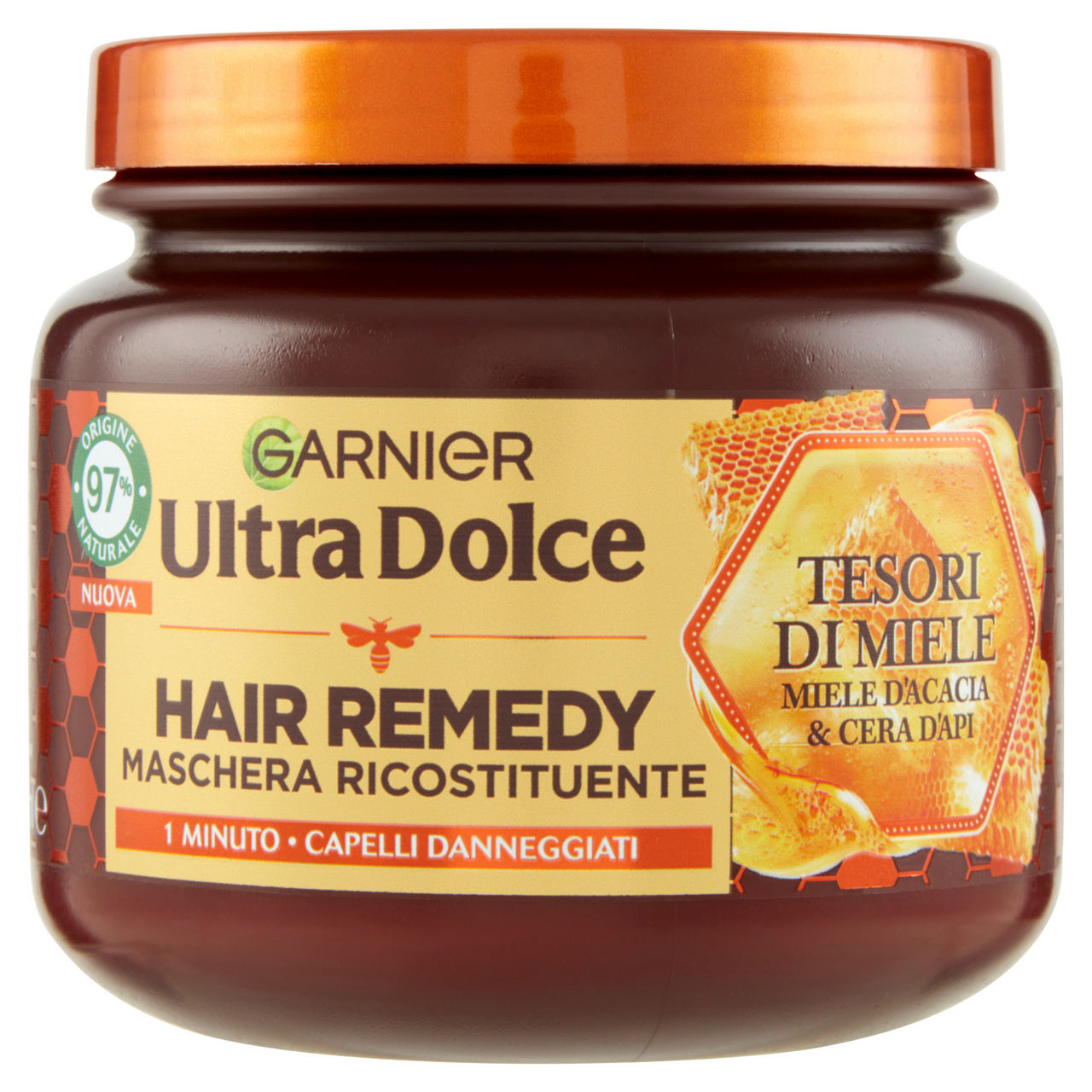 Maschera per capelli ricostituente Hair Remedy miele d'acacia e cera d'api 340 ml