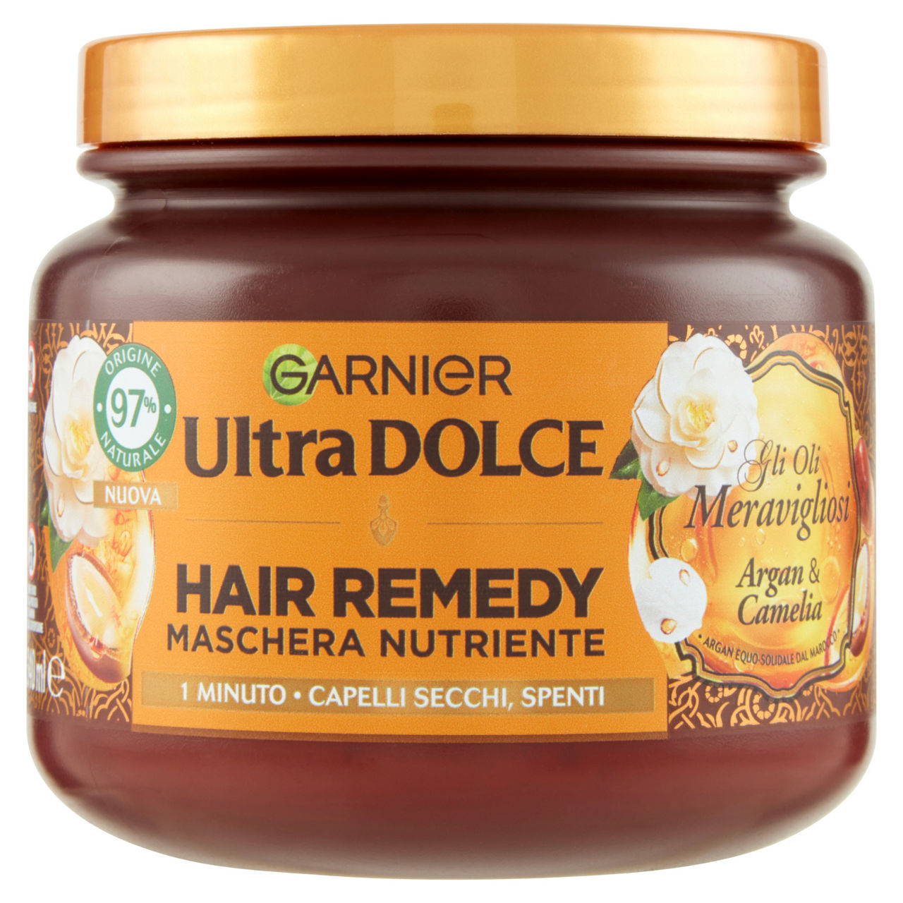 Maschera per capelli nutriente Hair Remedy argan e camelia 340 ml - Immagine 01