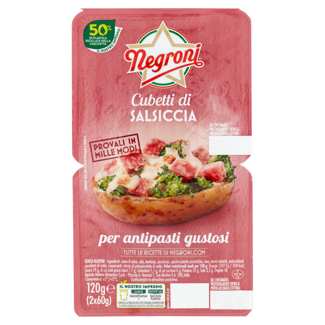 Cubetti di salsiccia 2 pz 120 gr - Immagine 01