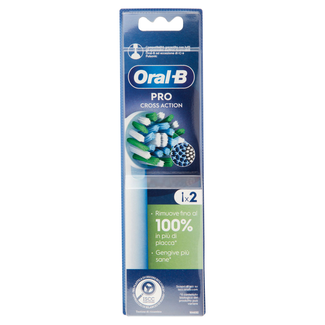 Testine di ricambio per spazzolino elettrico cross action 2 pz - Immagine 01