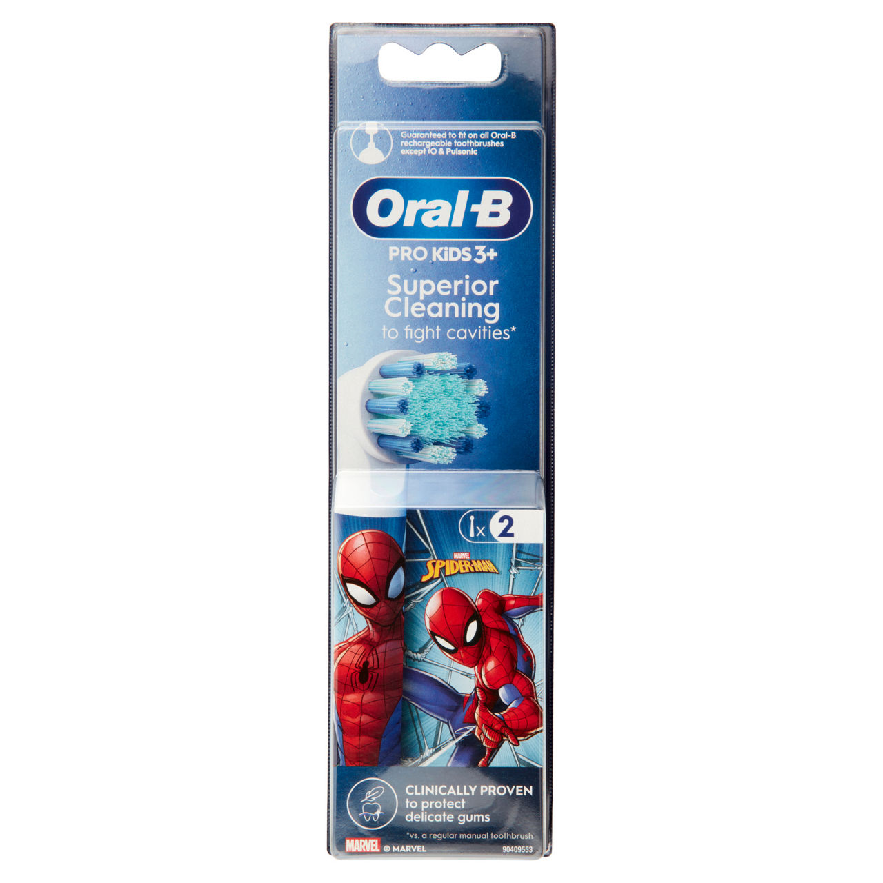 Testine di ricambio per spazzolino elettrico kids spiderman 2 pz - Immagine 01