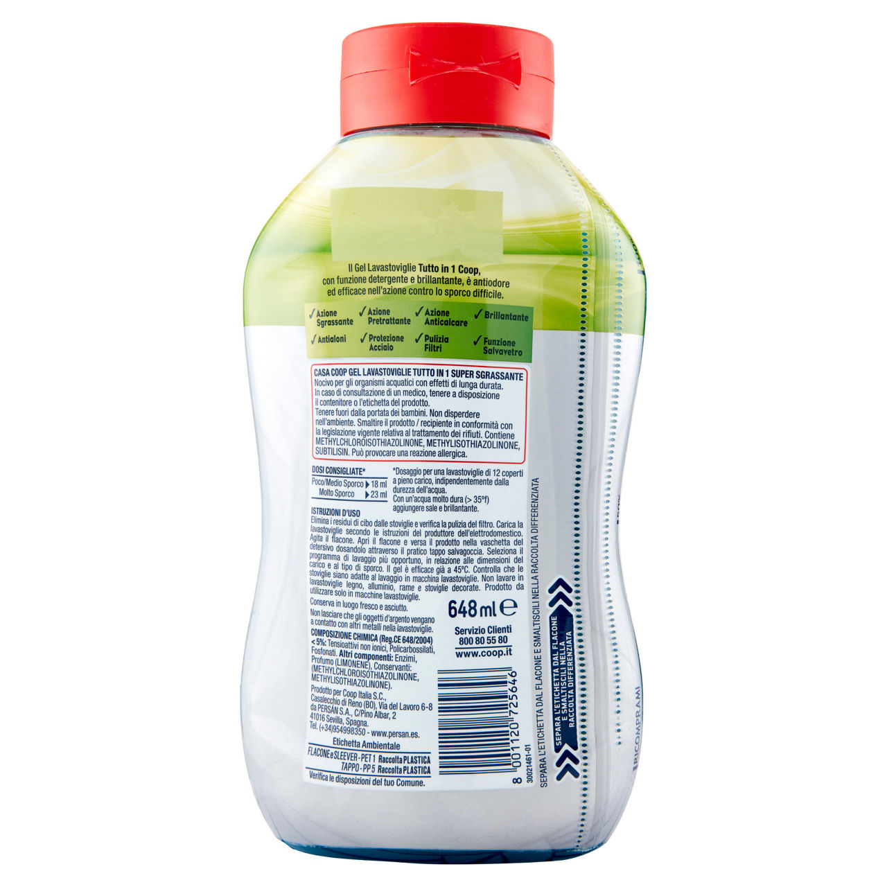 Gel lavastoviglie tutto in 1 coop casa sgrassante antiodore 36 lv l 0.648 - Immagine 51