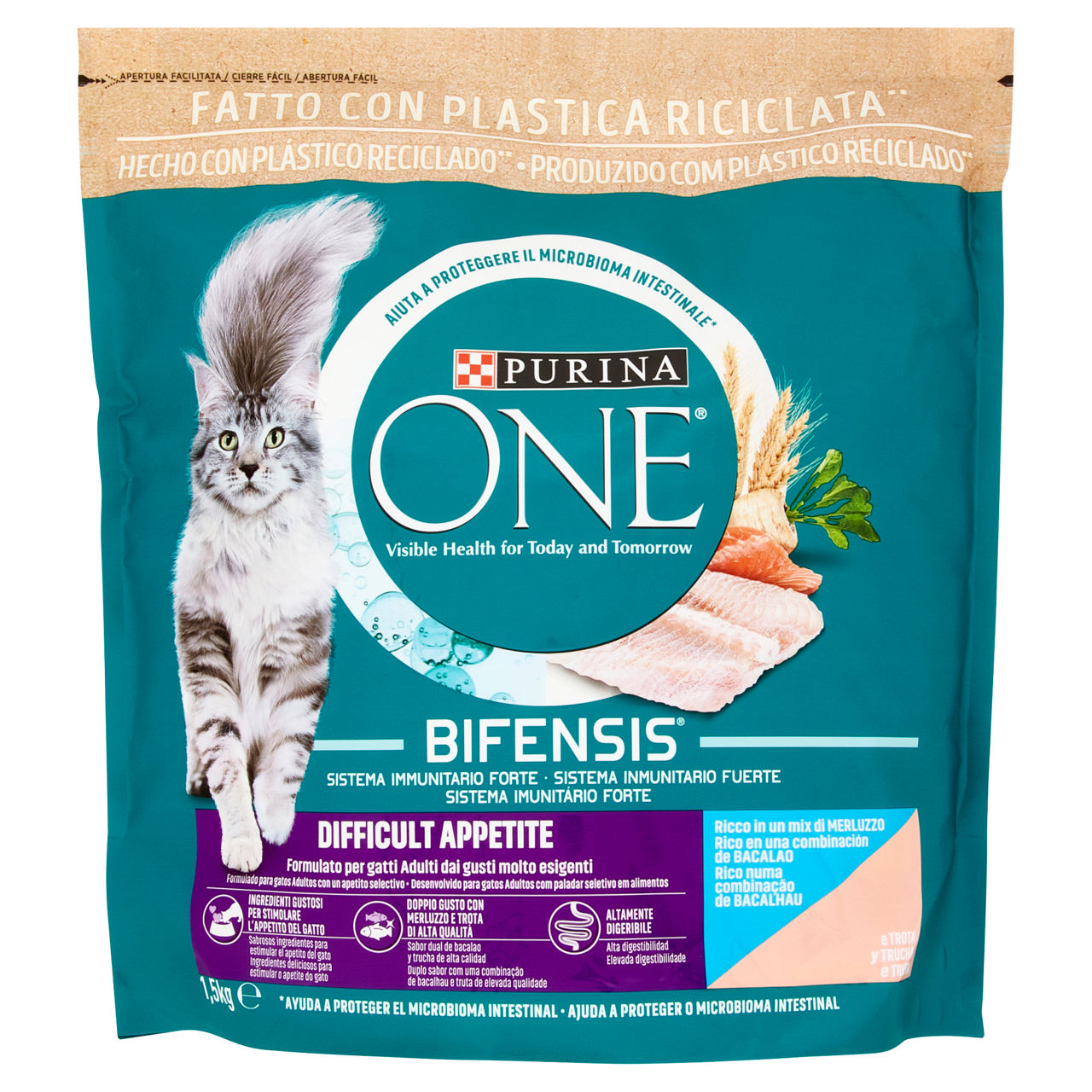 Croccantini per gatti con appetito difficile merluzzo 1,5 kg
