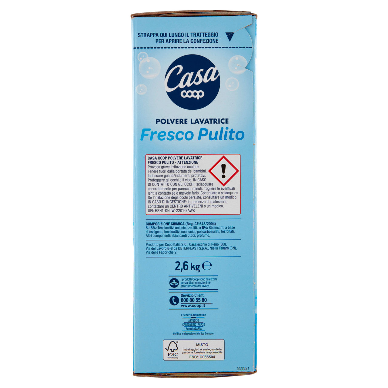 Detersivo lavatrice coop casa in polvere fresco pulito 40lav kg 2,6 - Immagine 31