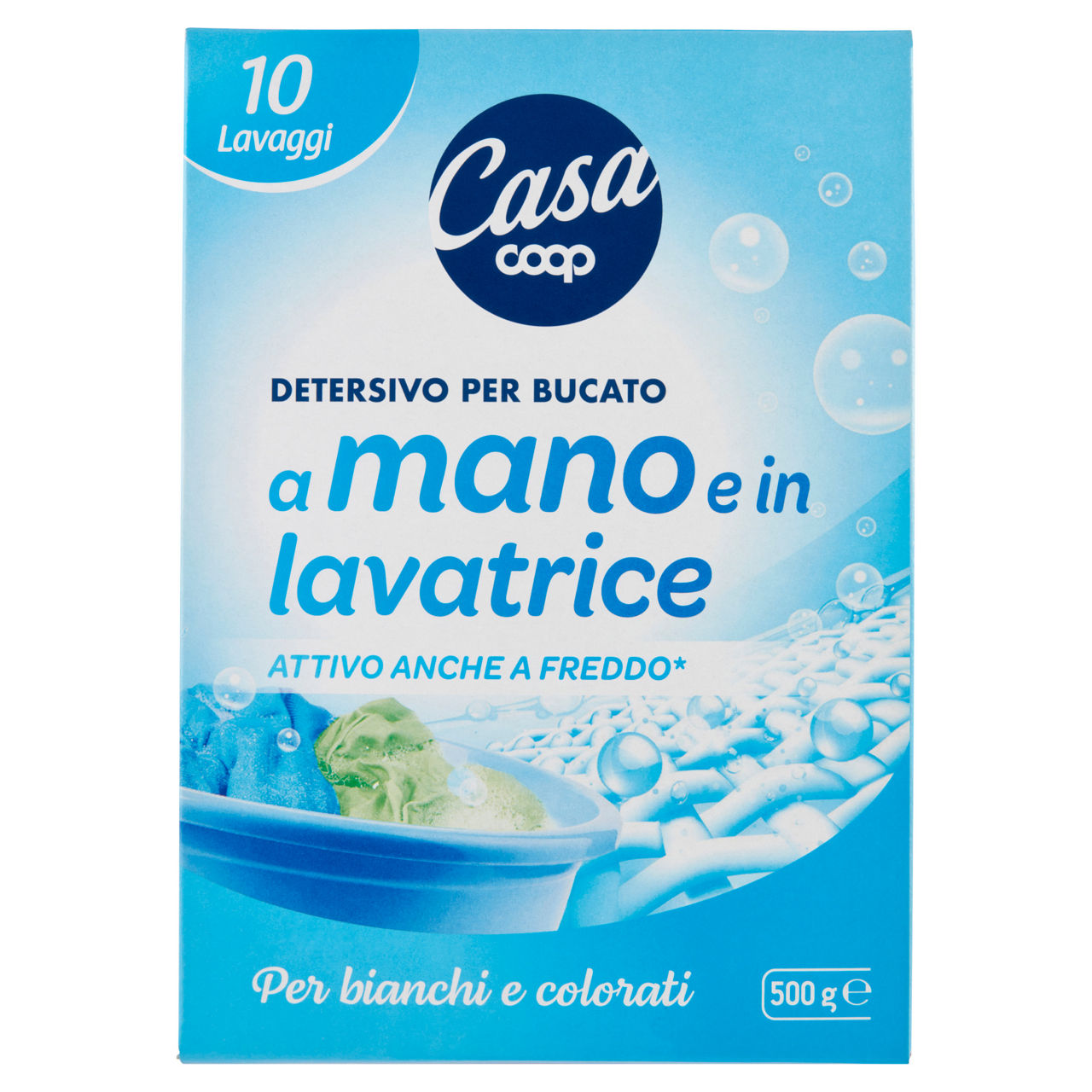 Detersivo in polvere bucato a mano coop casa 10lav g 500 - Immagine 01
