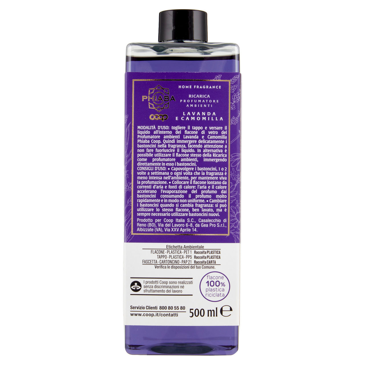 RICARICA PER DIFFUSORE COOP PHIABA CON BASTONCINI LAVANDA E CAMOMILLA ML 500 - Immagine 41