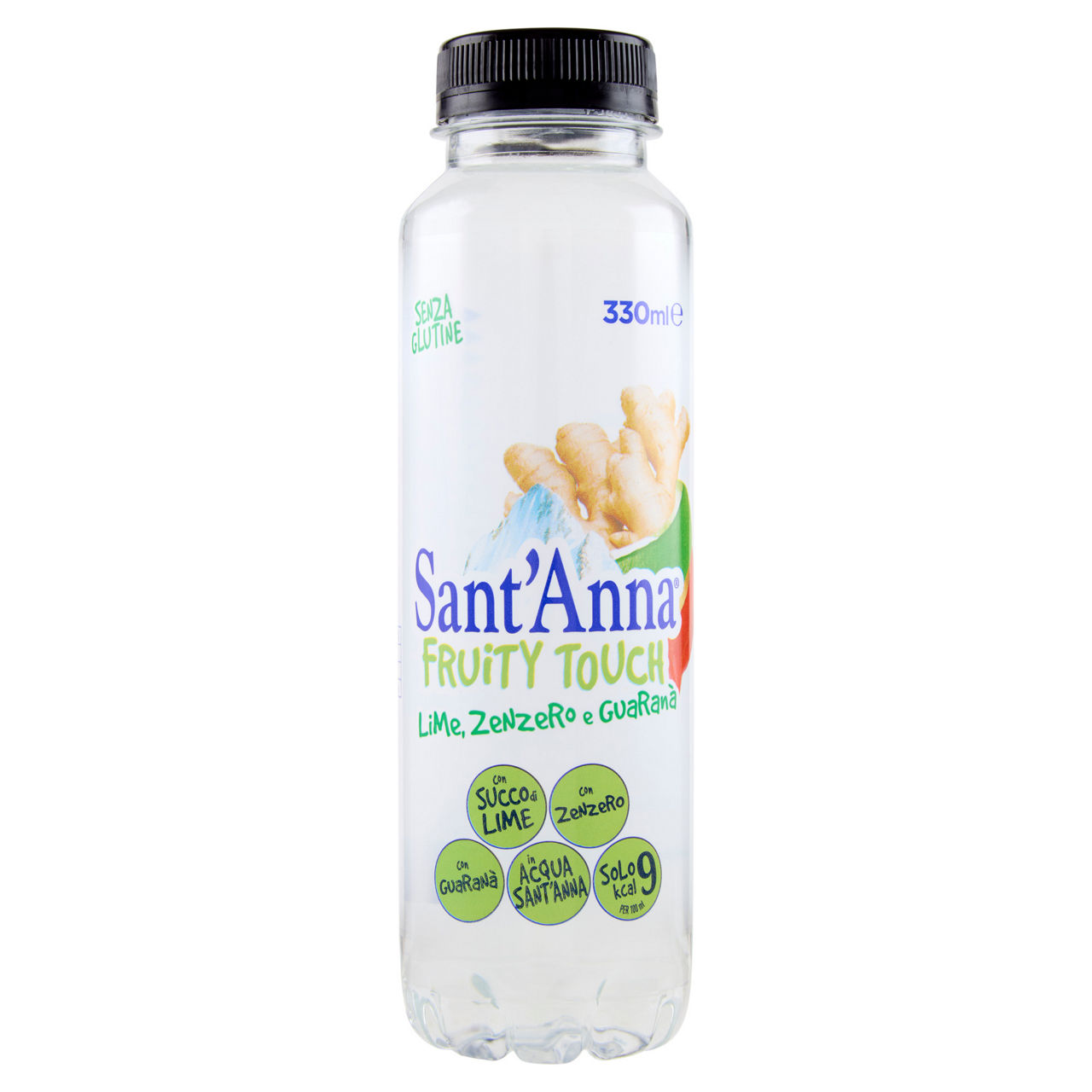 BEVANDA LIME ZENZERO E GUARANA' SANT'ANNA FRUITY TOUCH PET ML 330 - Immagine 01