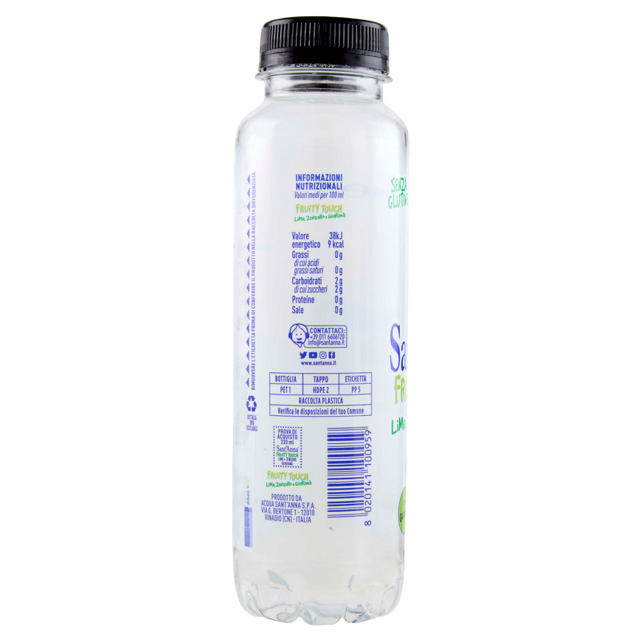 BEVANDA LIME ZENZERO E GUARANA' SANT'ANNA FRUITY TOUCH PET ML 330 - Immagine 51