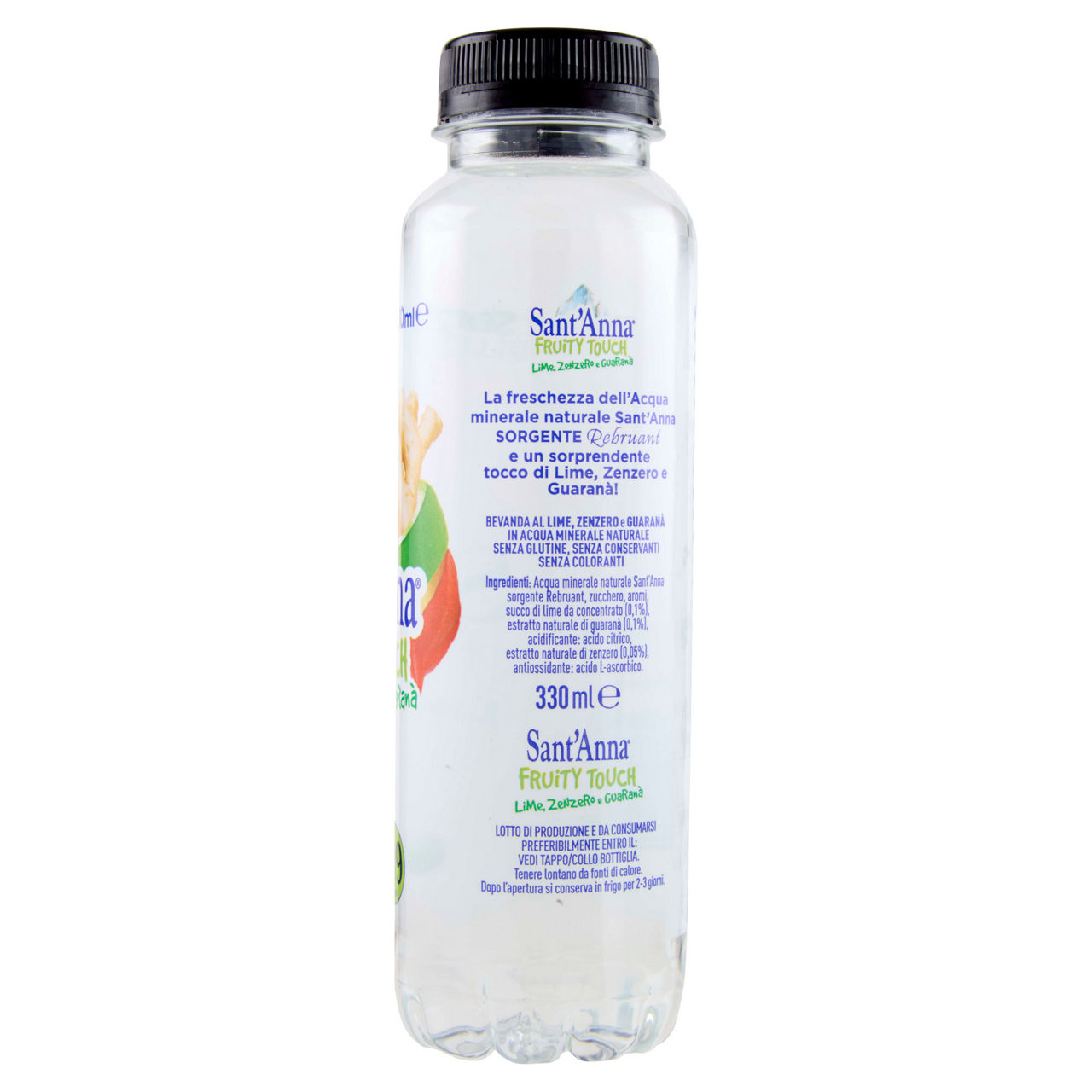 BEVANDA LIME ZENZERO E GUARANA' SANT'ANNA FRUITY TOUCH PET ML 330 - Immagine 41