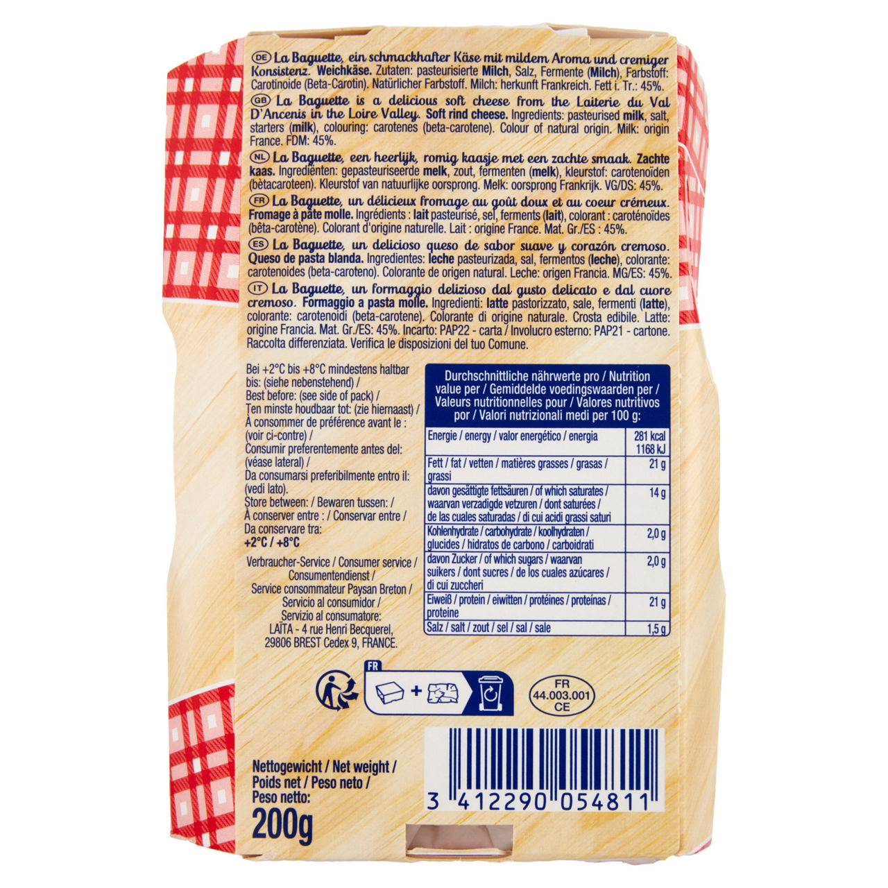 Formaggio morbido La Baguette 200 gr - Immagine 51