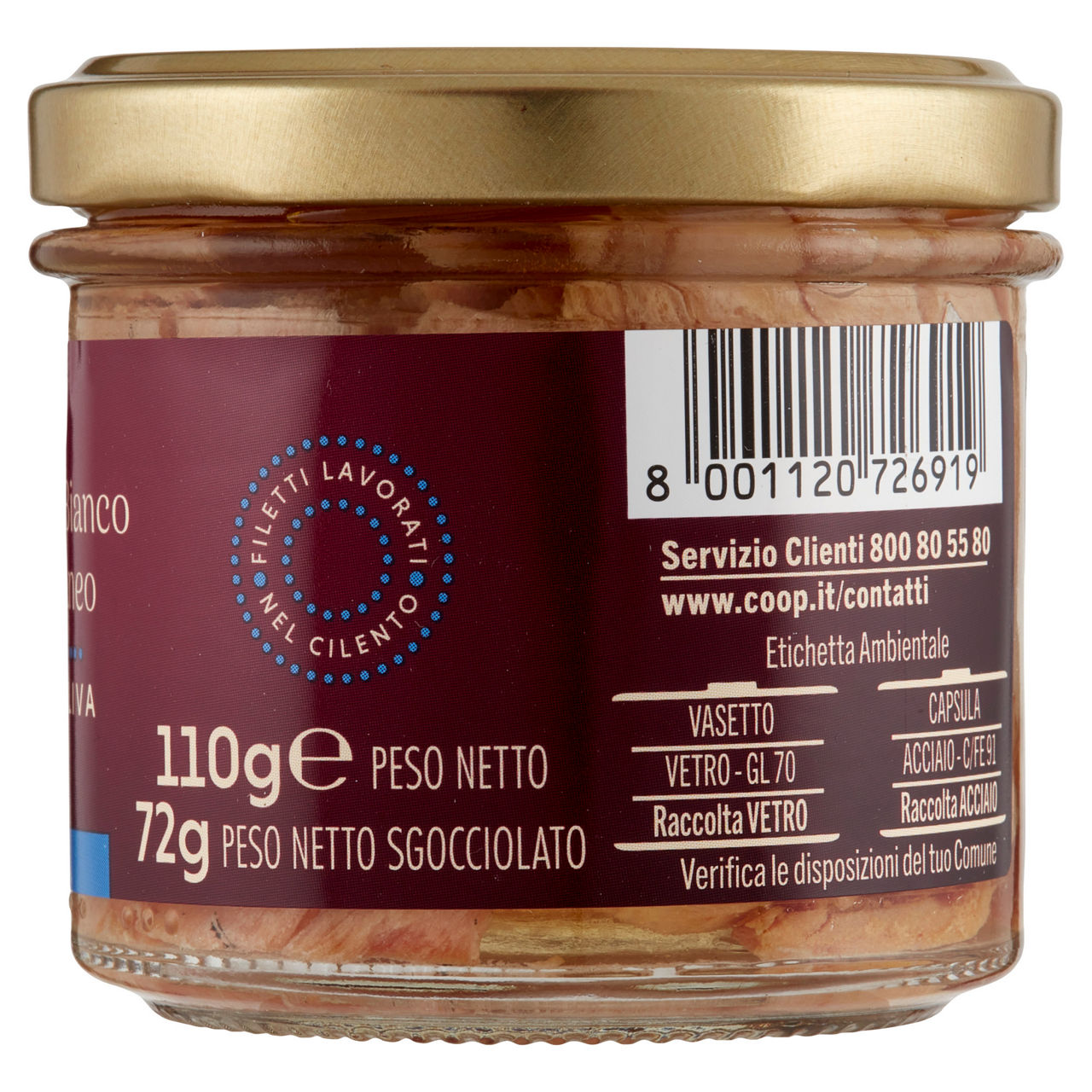 Filetti di tonno bianco del Mediterraneo all'olio di oliva 110 gr  - Immagine 11