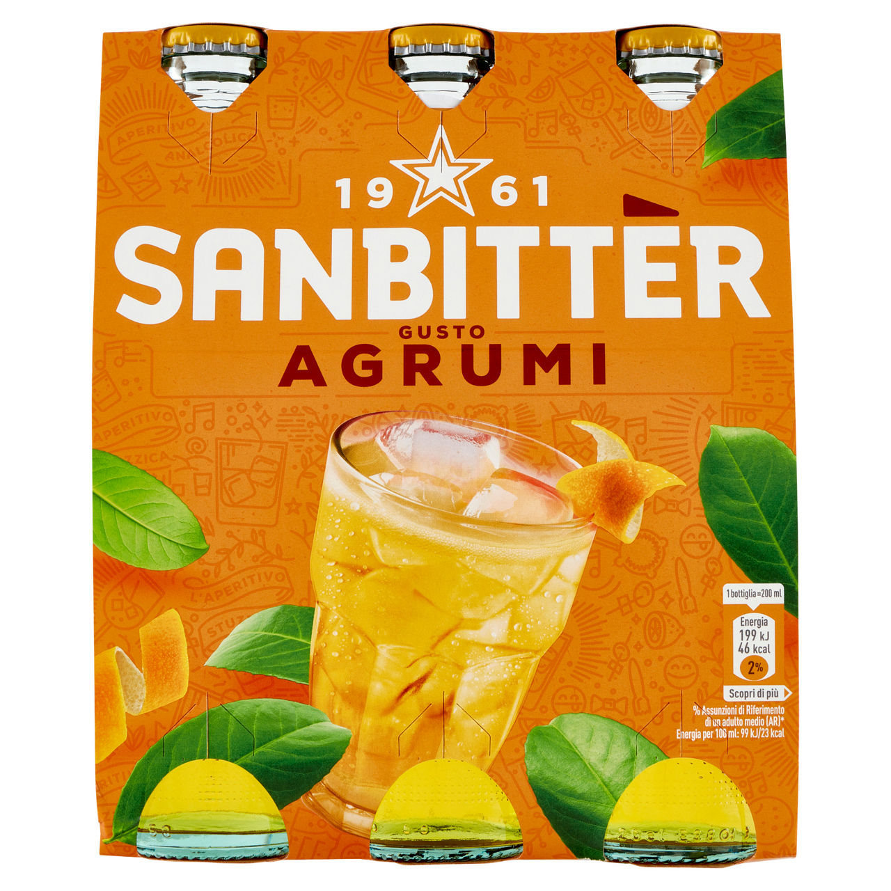 Aperitivo analcolico agrumi 3 pz x 200 ml
