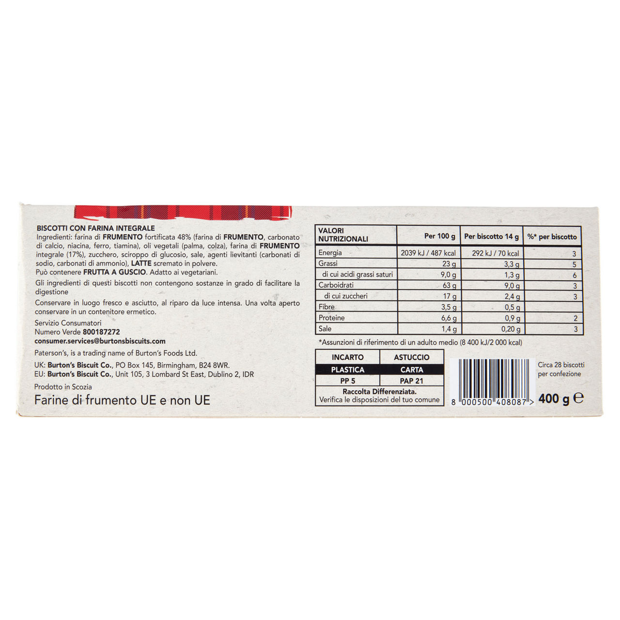 Biscotti Digestive 400 gr - Immagine 21
