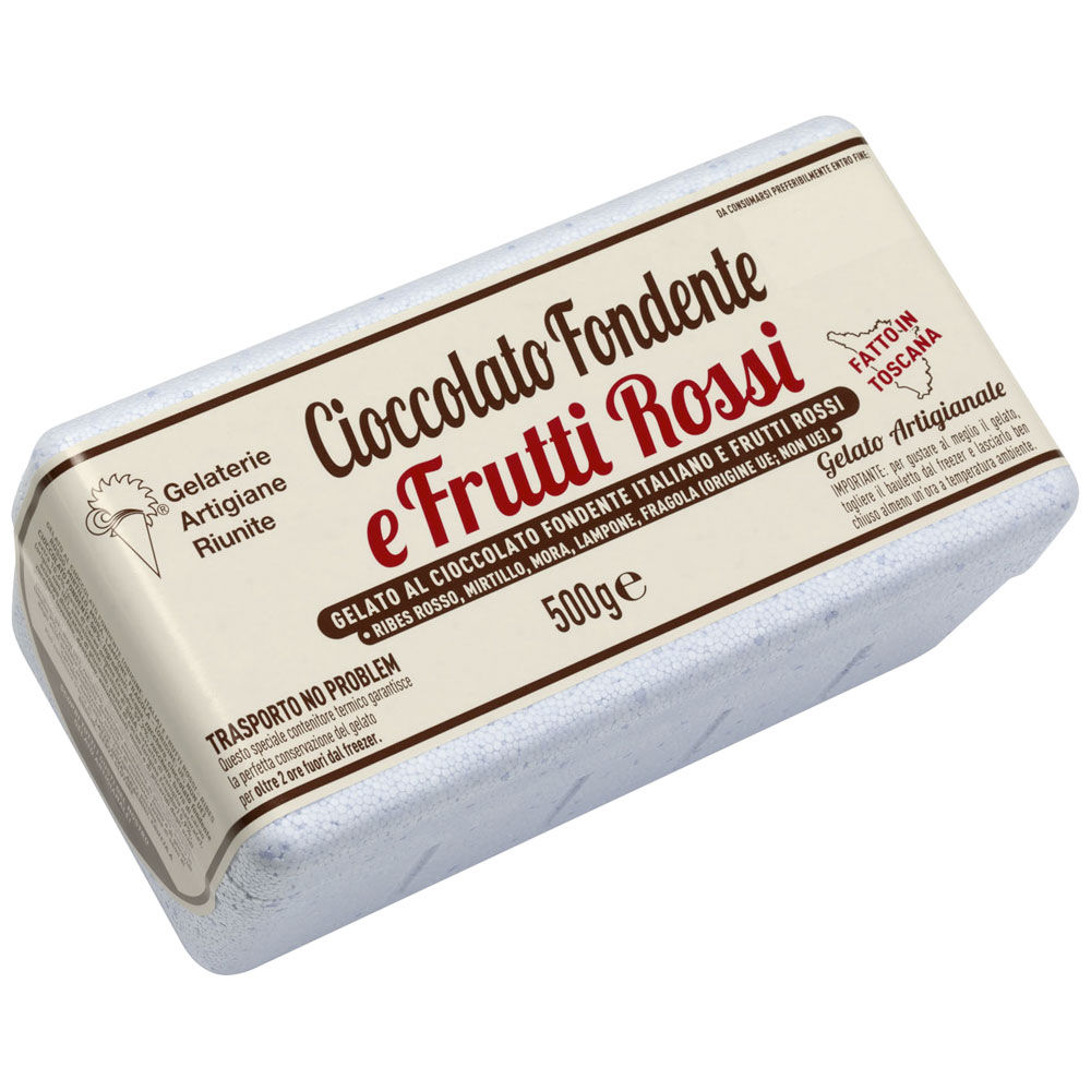 Gelato cioccolato e frutti rossi 500 gr