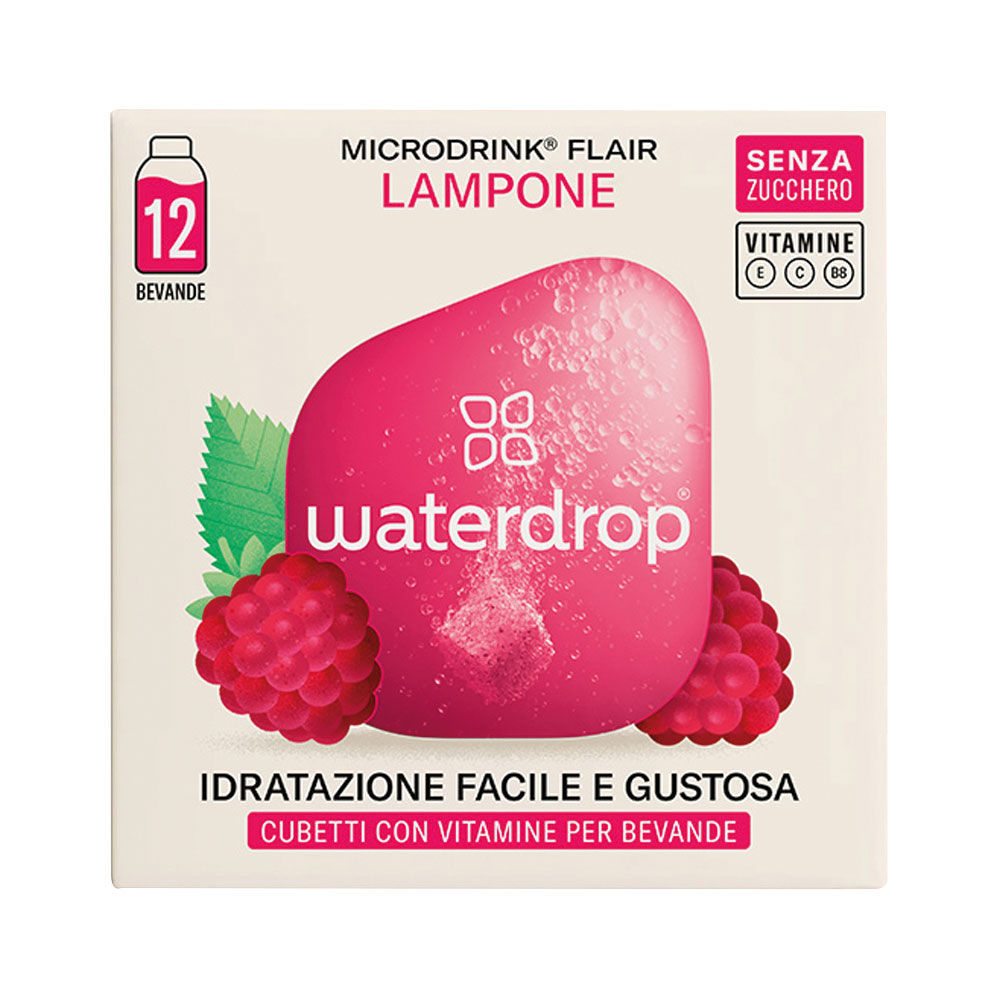 Cubetti con vitamine per bevande gusto lampone 12 pz