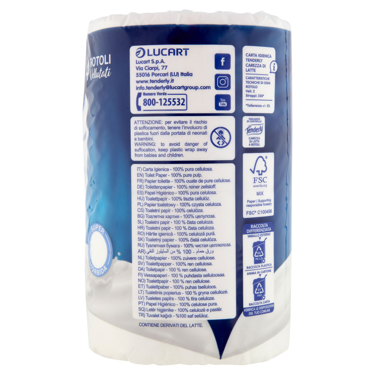 CARTA IGIENICA TENDERLY CAREZZA DI LATTE 4R PZ1 - Immagine 31