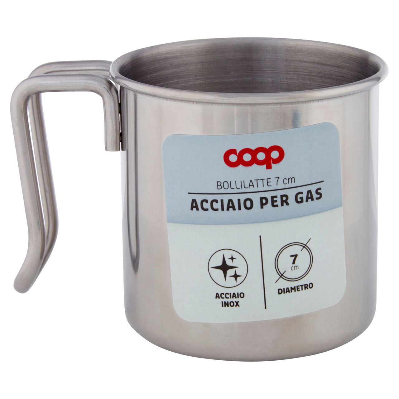 Bollilatte in acciaio per gas e induzione 7 cm - Immagine 01