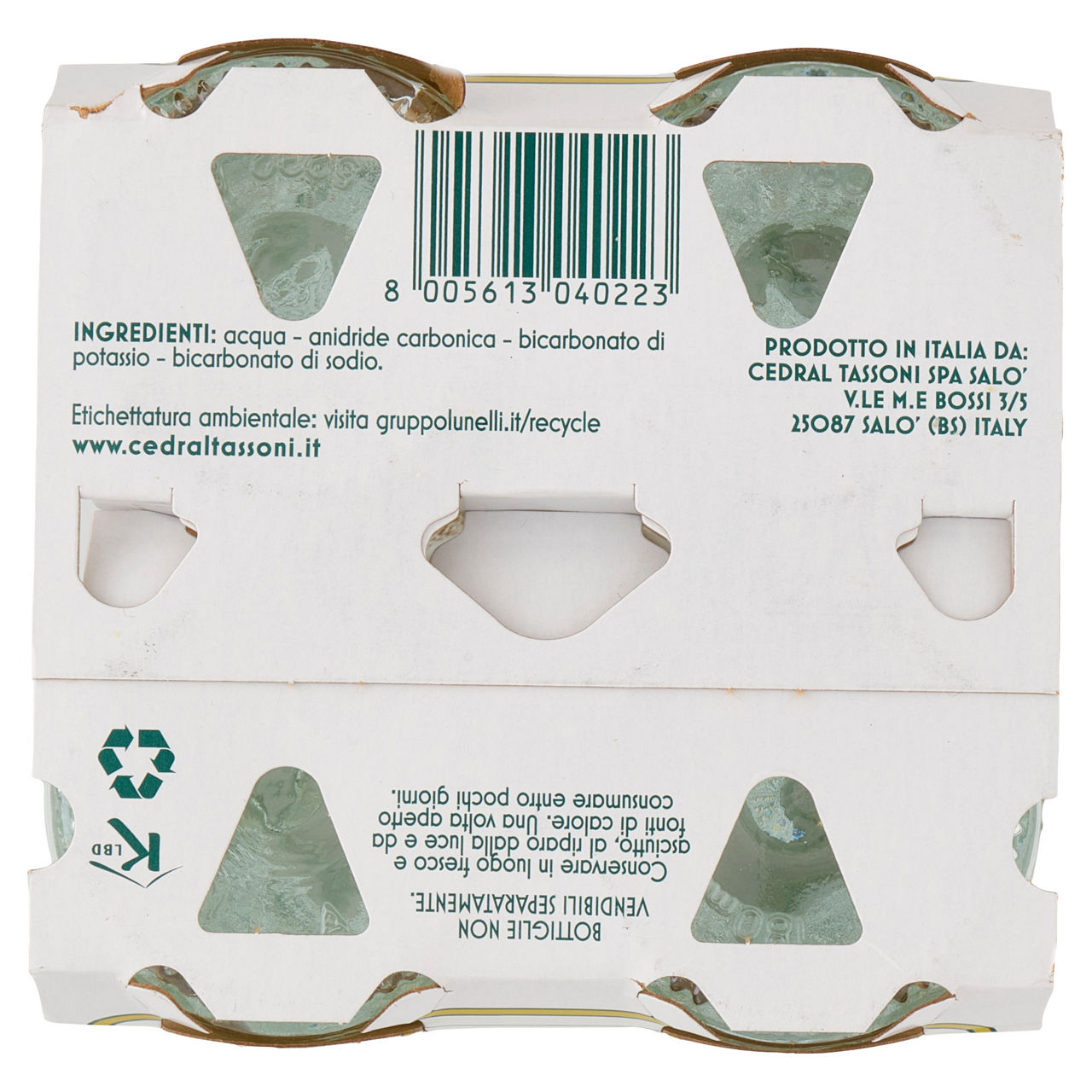 Acqua gassata soda water classica 4 pz x 180 ml - Immagine 51