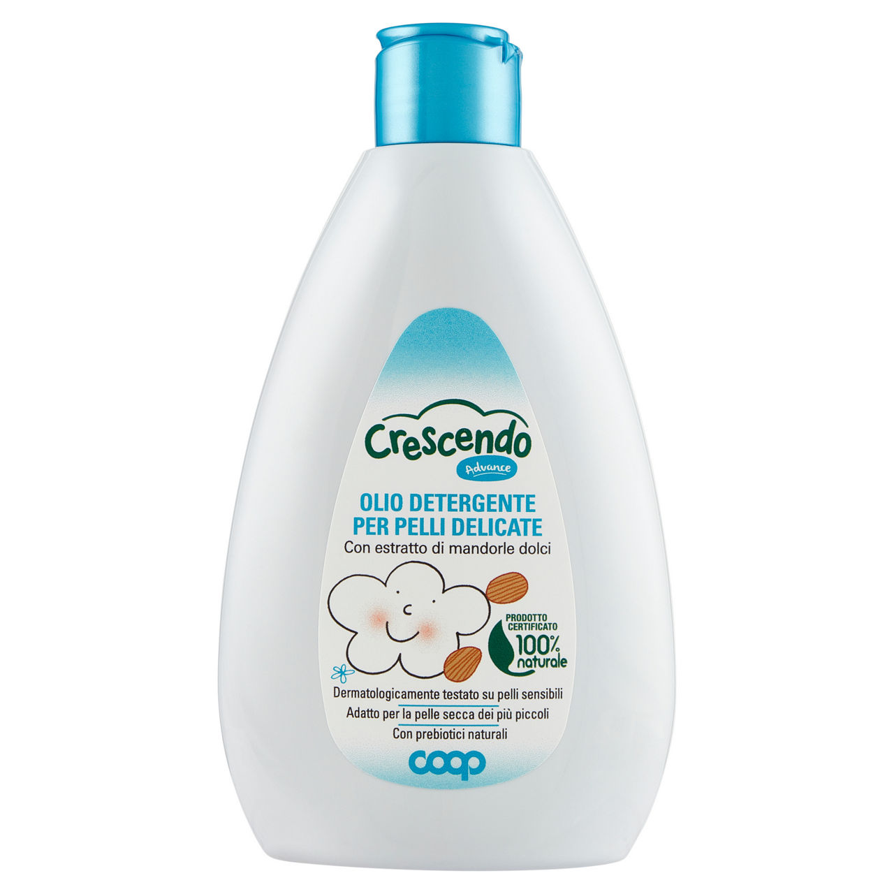Olio detergente per pelli delicate coop crescendo advance ml 250