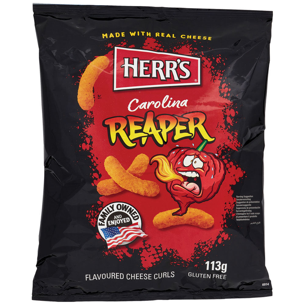 Snack di mais al forno al gusto di formaggio e peperoncino affumicato carolina reaper 113 gr
