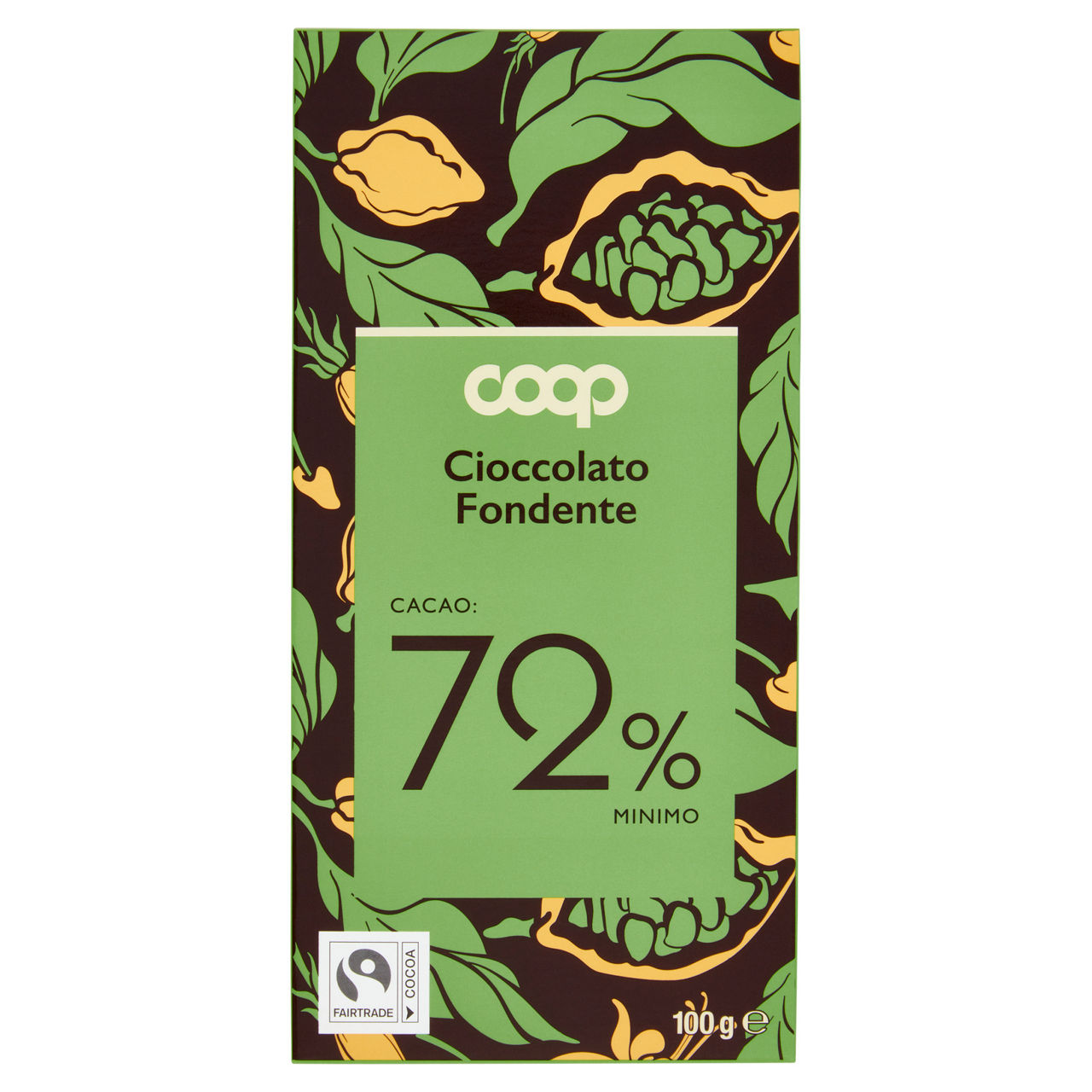 Tavoletta di cioccolato fondente 72% 100 gr