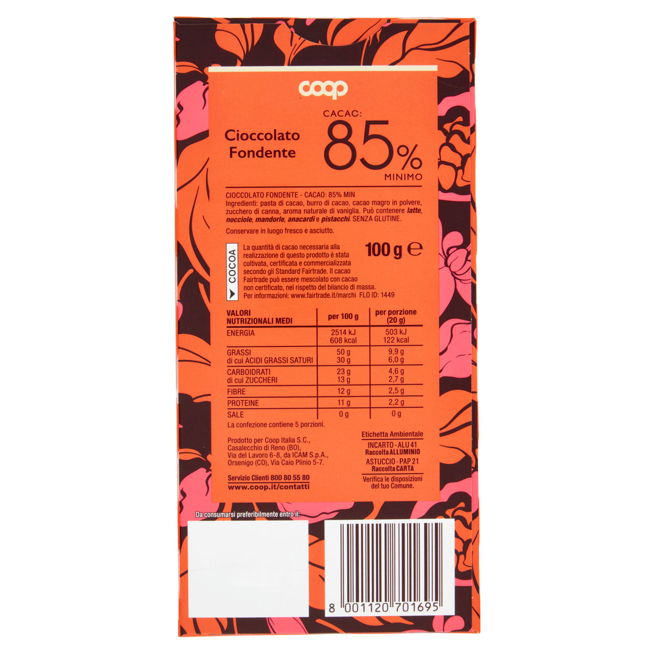 Tavoletta di cioccolato fondente 85% 100 gr - Immagine 21