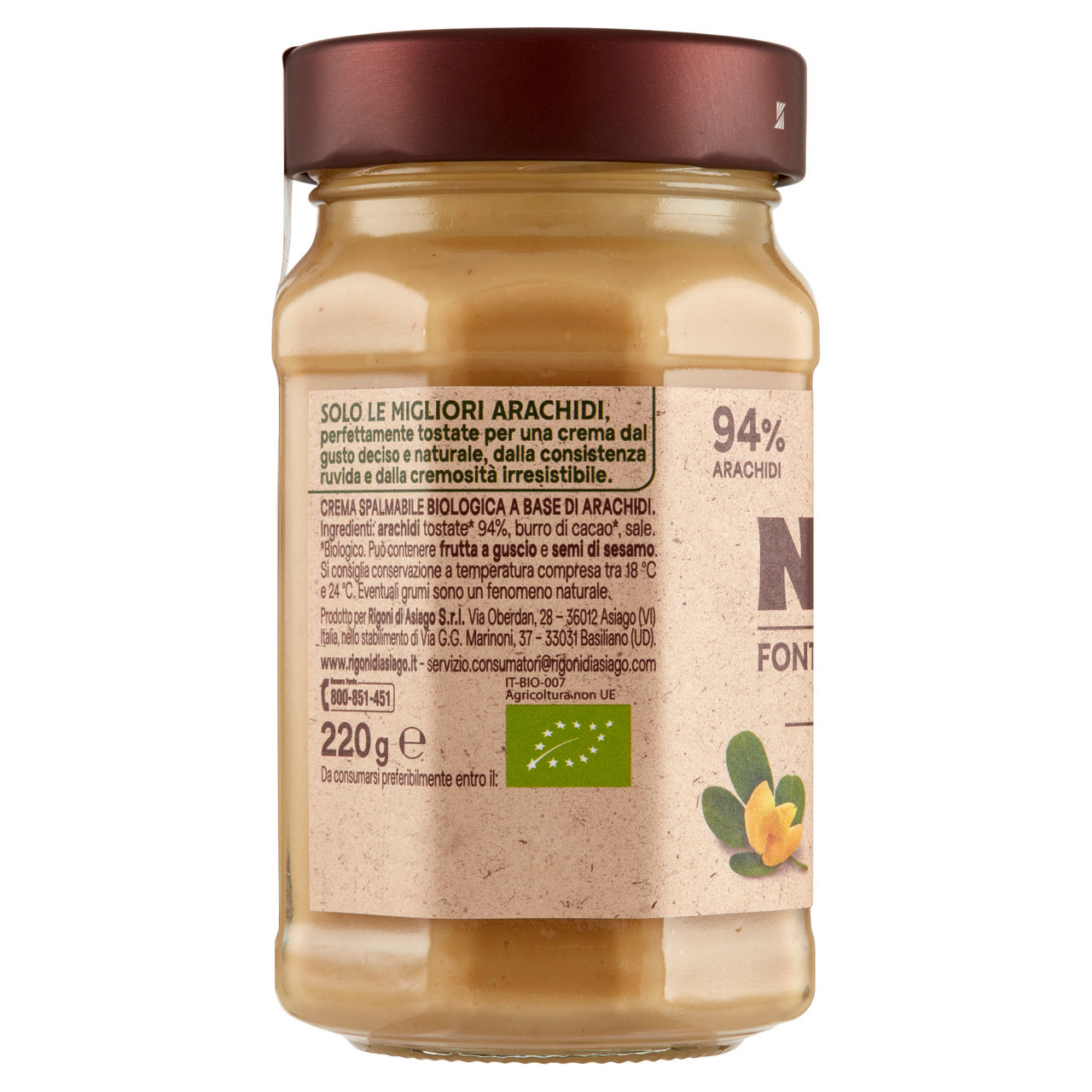 Crema spalmabile a base di arachidi bio 220 gr - Immagine 11