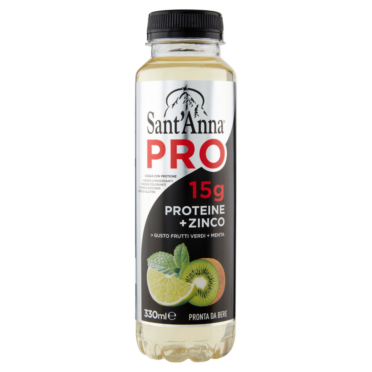 Acqua con proteine e zinco gusto frutti verdi e menta 330 ml