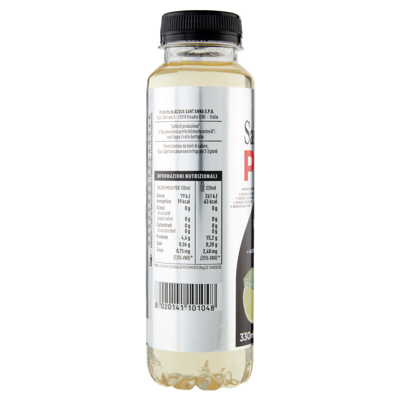 Acqua con proteine e zinco gusto frutti verdi e menta 330 ml - Immagine 21
