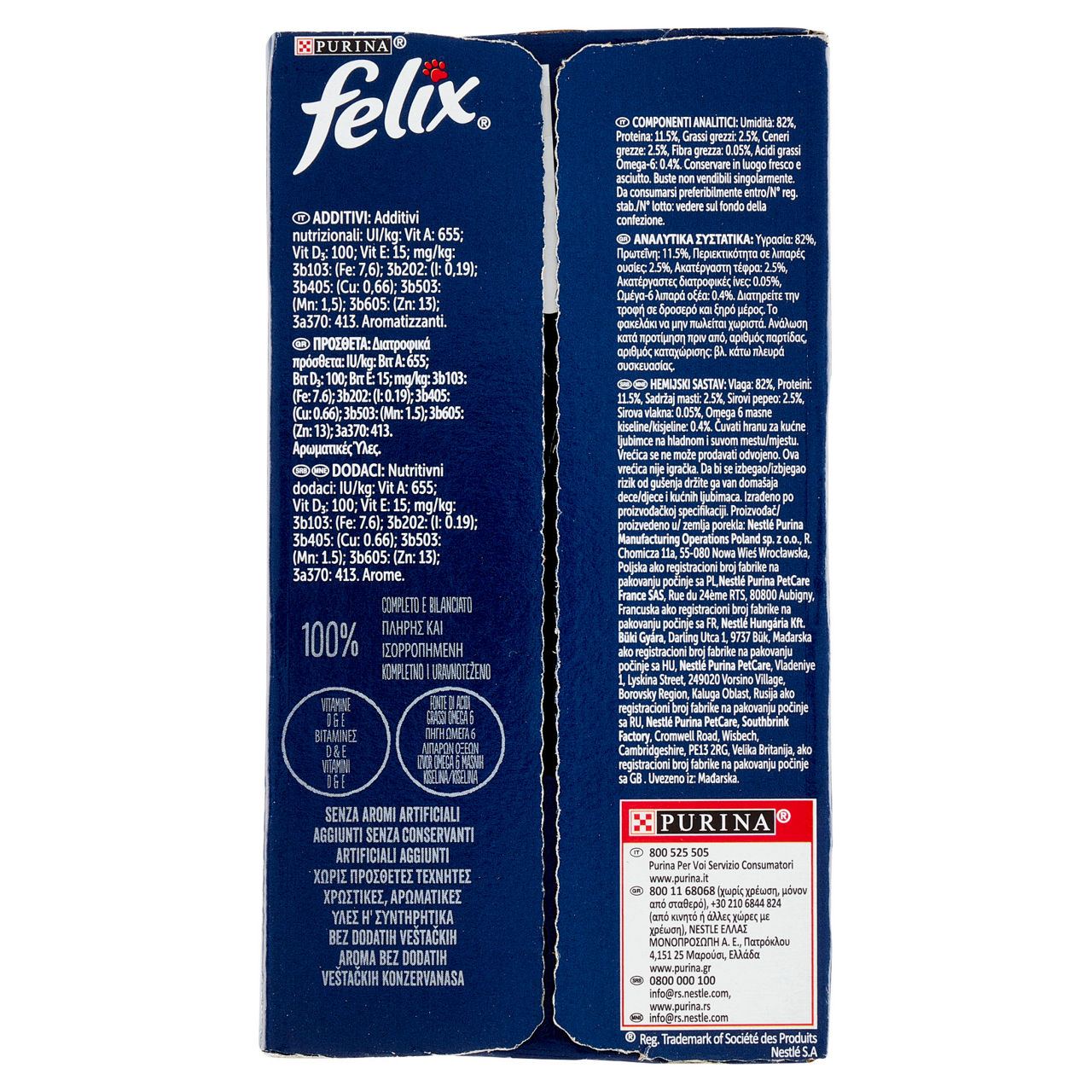 Umido gatto felix ghiottonerie le varietà g 85 x 10 g 850 - Immagine 41
