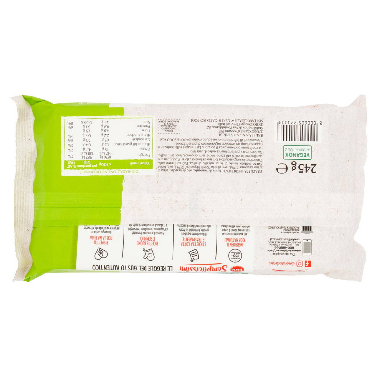 Crackers grano saraceno e semi di chia semplicissimi doria g 245 - Immagine 31
