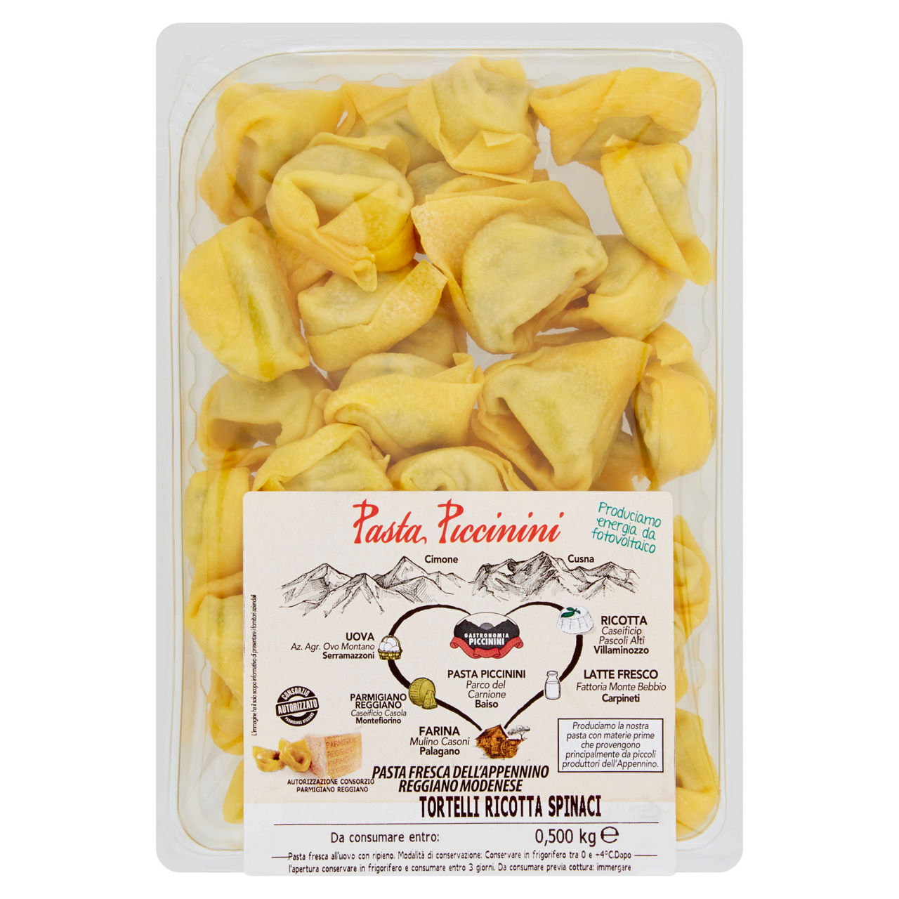 Tortelli ricotta e spinaci 500 gr - Immagine 01