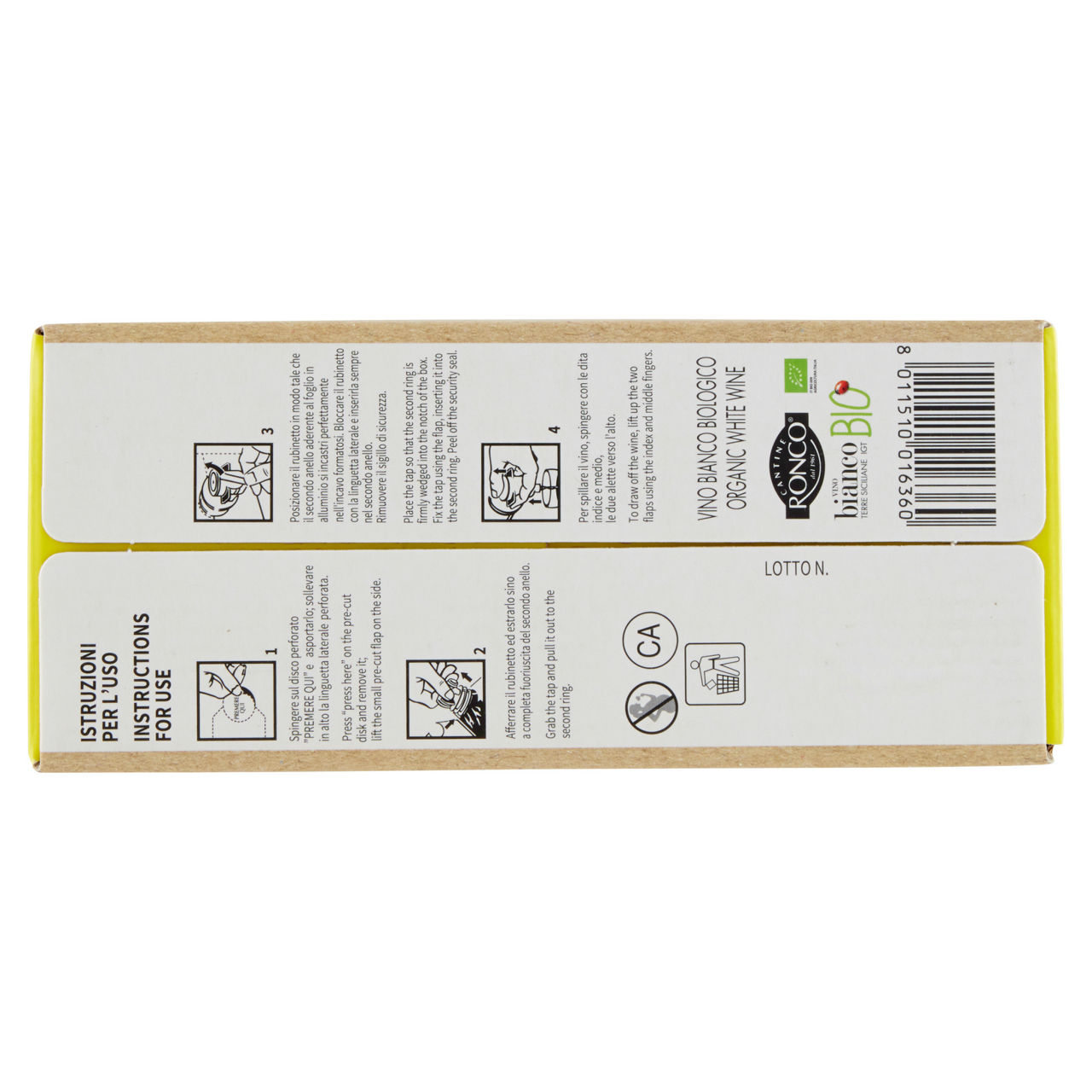 Vino bianco Terre Siciliane IGT bio bag in box 3 lt - Immagine 11