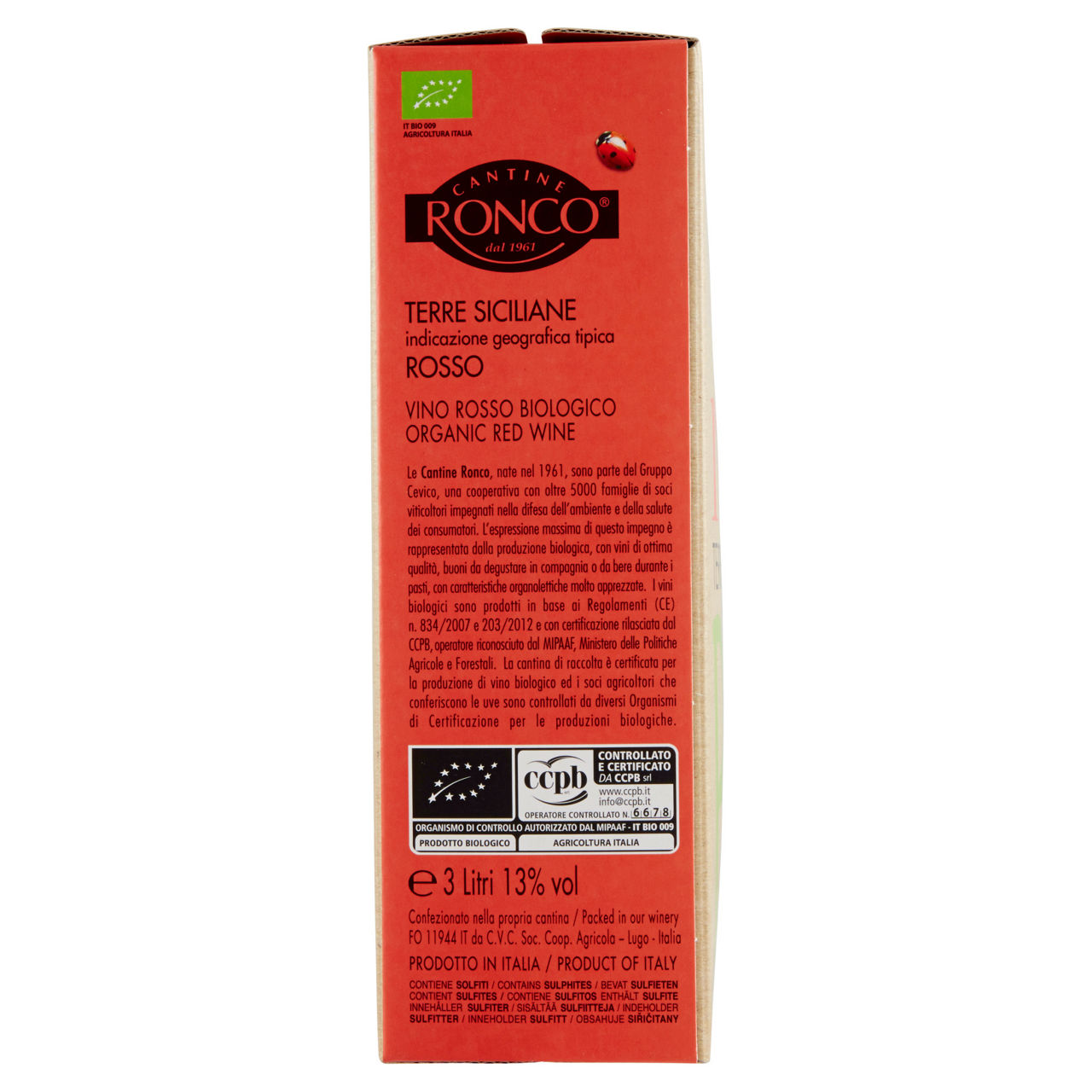 Vino rosso Terre Siciliane IGT bio bag in box 3 lt - Immagine 21