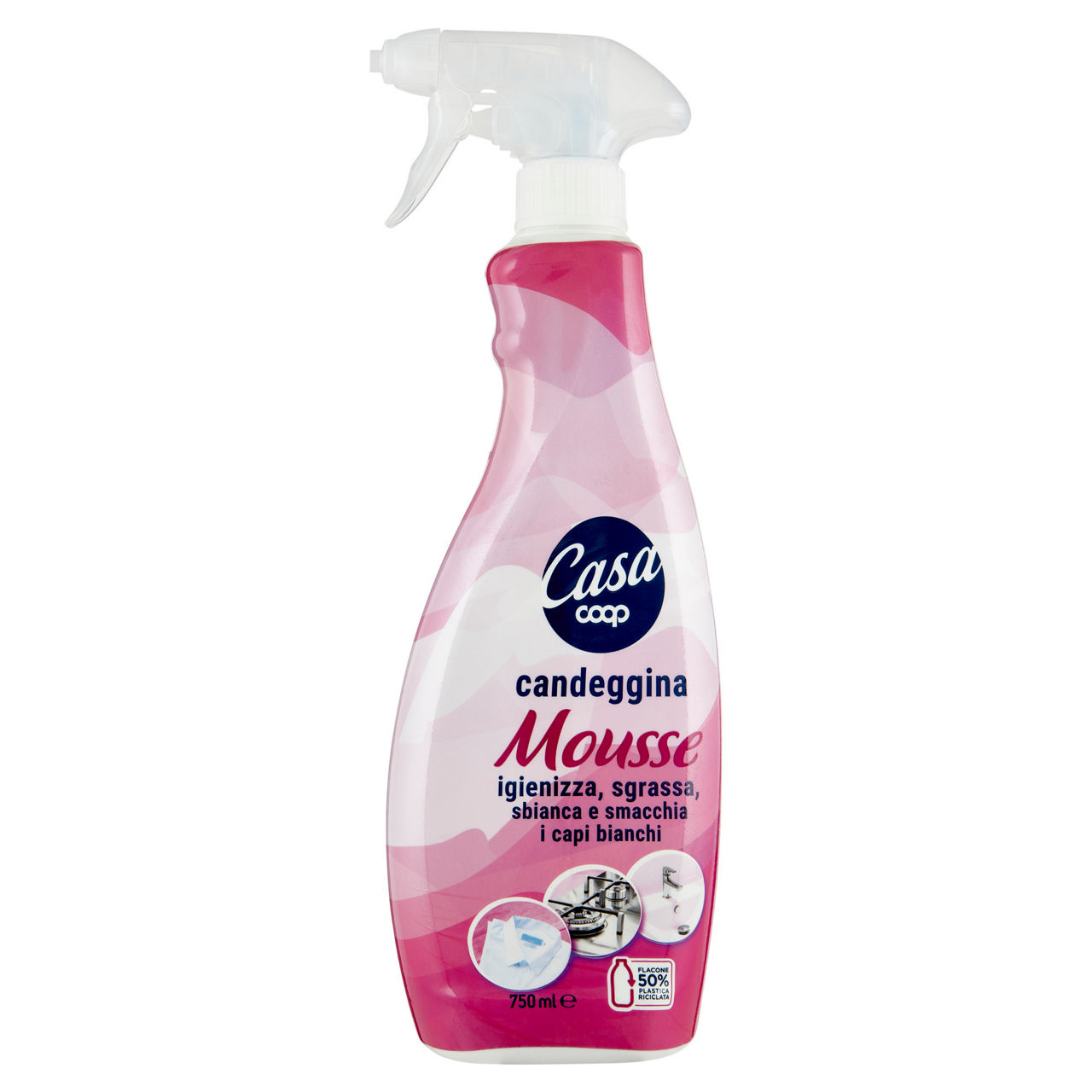 Candeggina mousse spray con erogatore 750 ml - Immagine 01