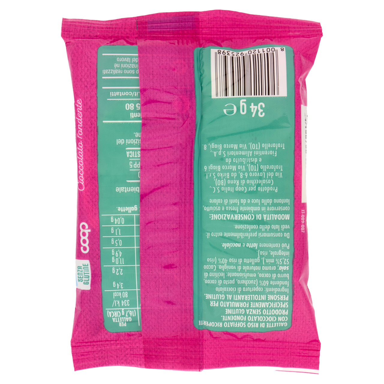 Gallette di riso soffiato con cioccolato fondente senza glutine 34 gr - Immagine 51