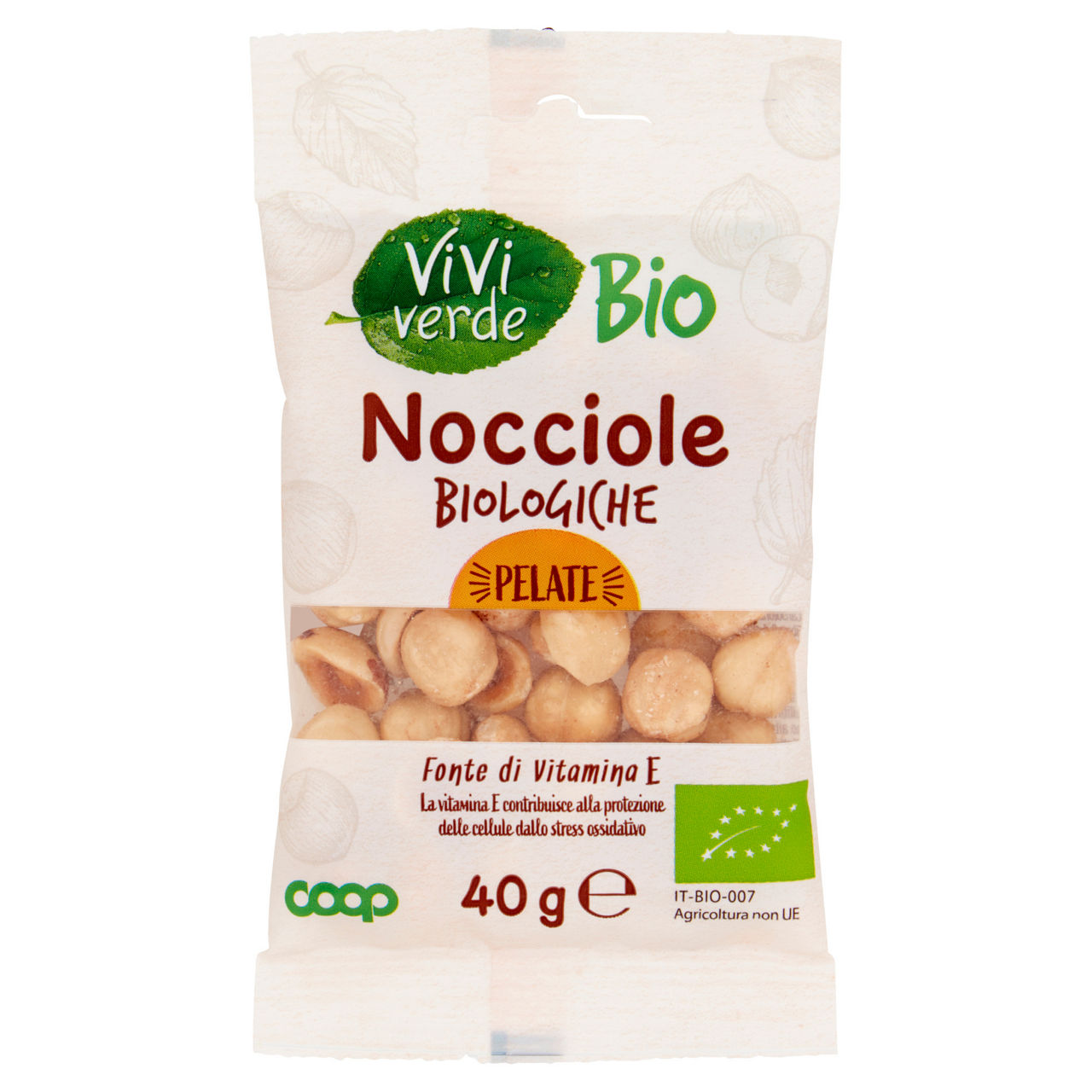 Nocciole pelate bio 40 gr - Immagine 01
