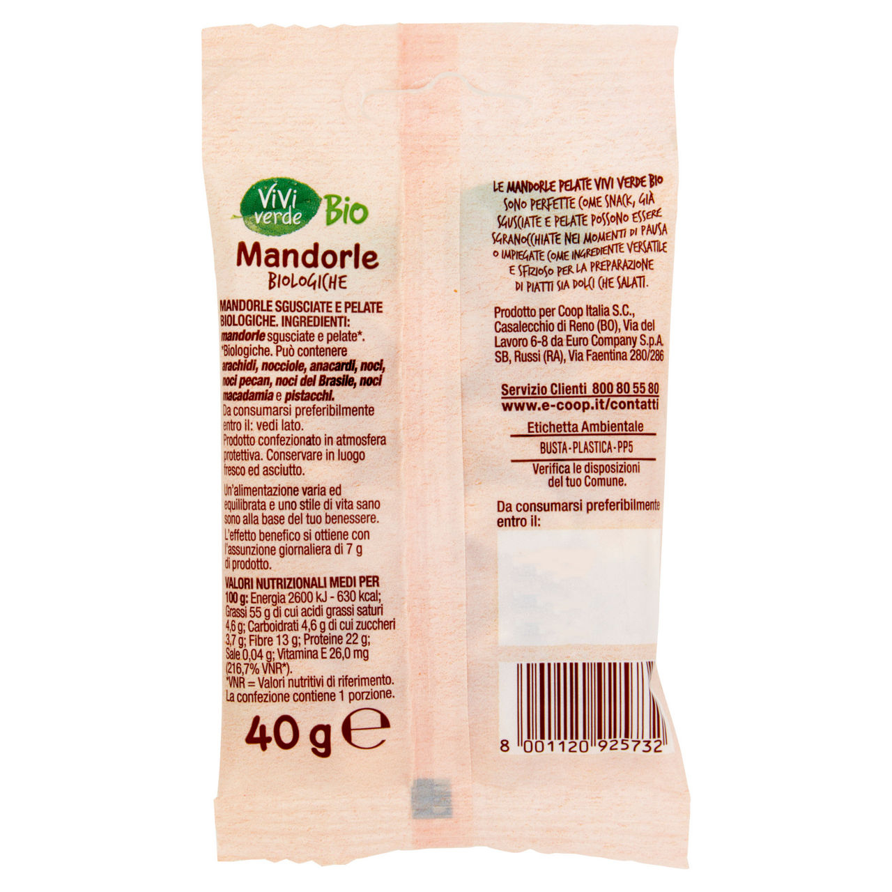 Mandorle pelate bio 40 gr - Immagine 11