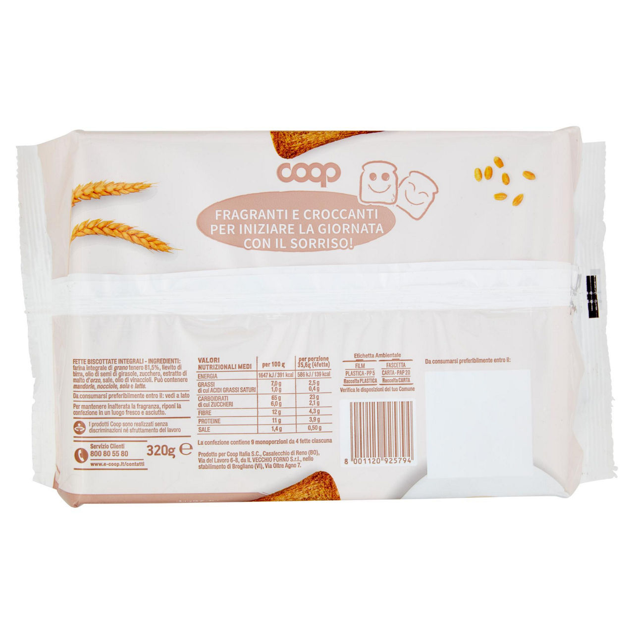 Fette biscottate integrali 36 fette 320 gr - Immagine 121