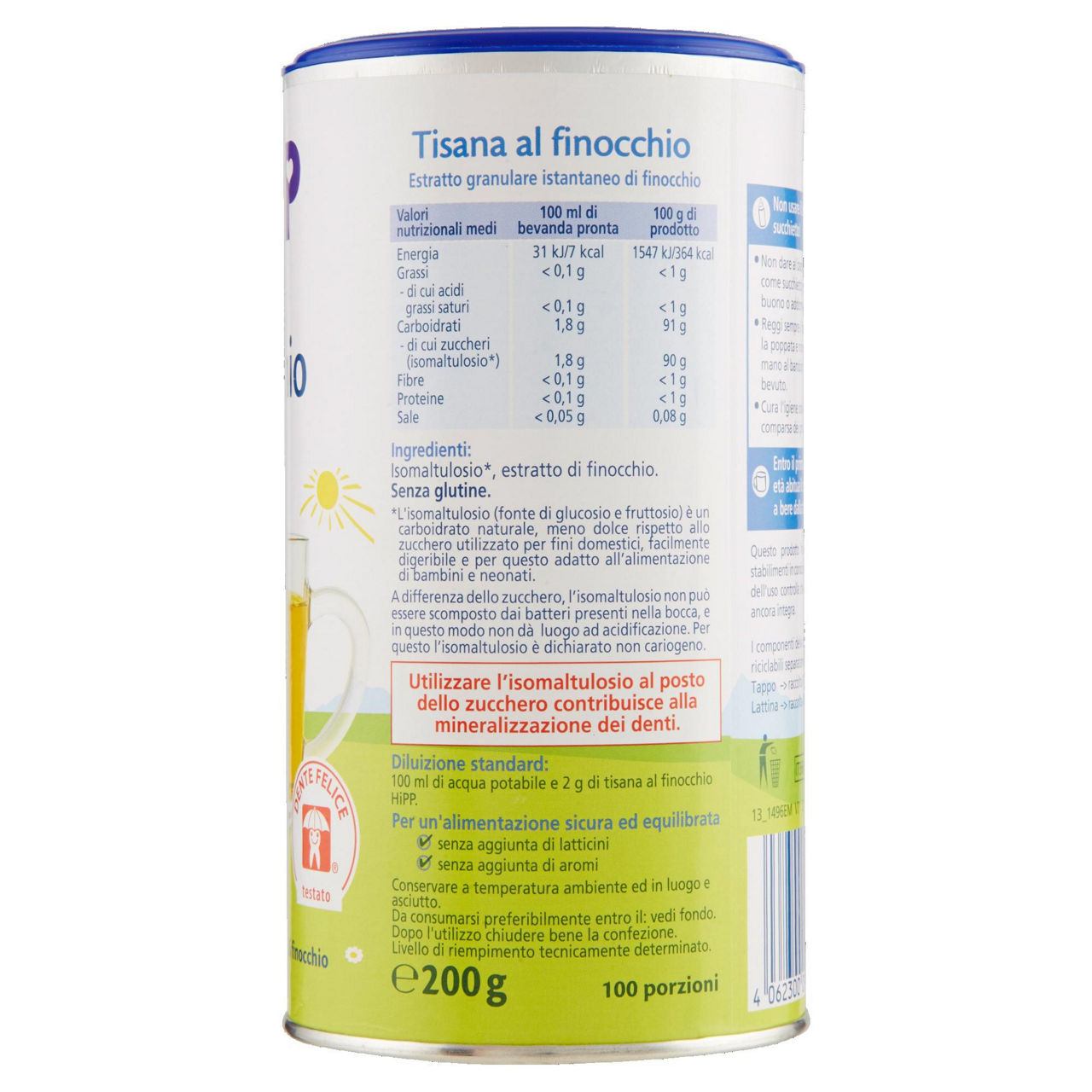 Tisana al finocchio estratto granulare istantaneo 200 gr - Immagine 11