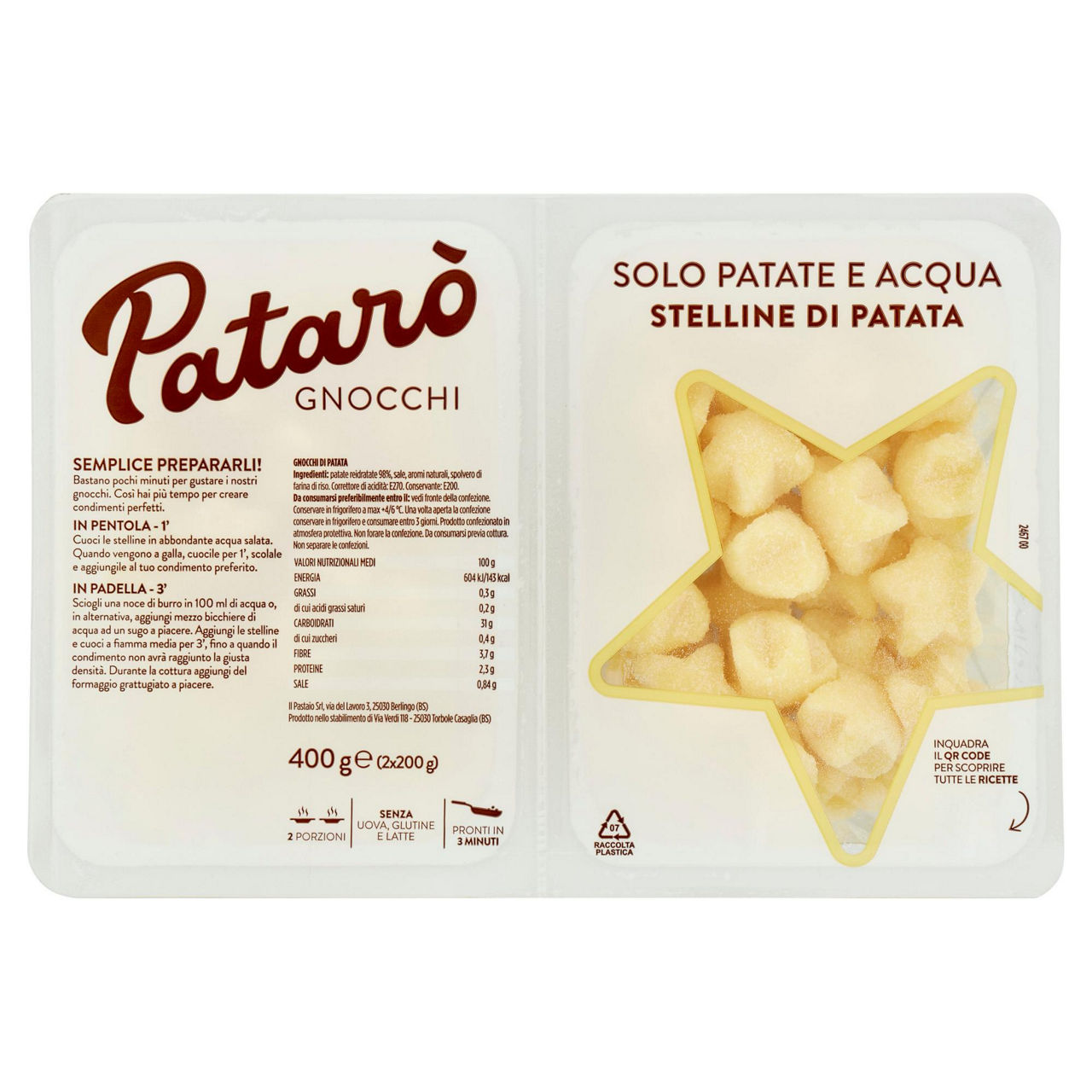 Gnocchi di patate a stella 2 pack 400 gr