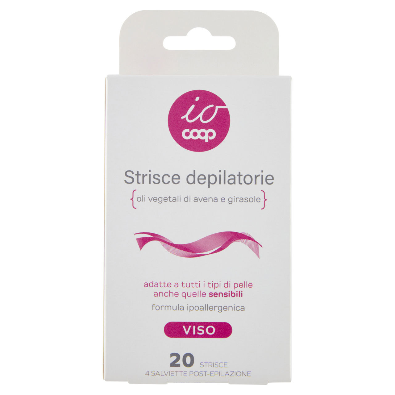 Strisce depilatorie io coop viso 20 pz + 4 salviette post epilazione - Immagine 01