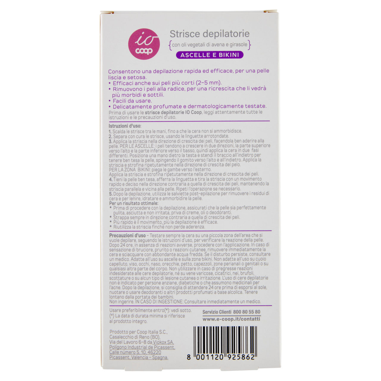 Strisce depilatorie io coop ascelle e bikini 20 pz + 4 salviette post epilazione - Immagine 11