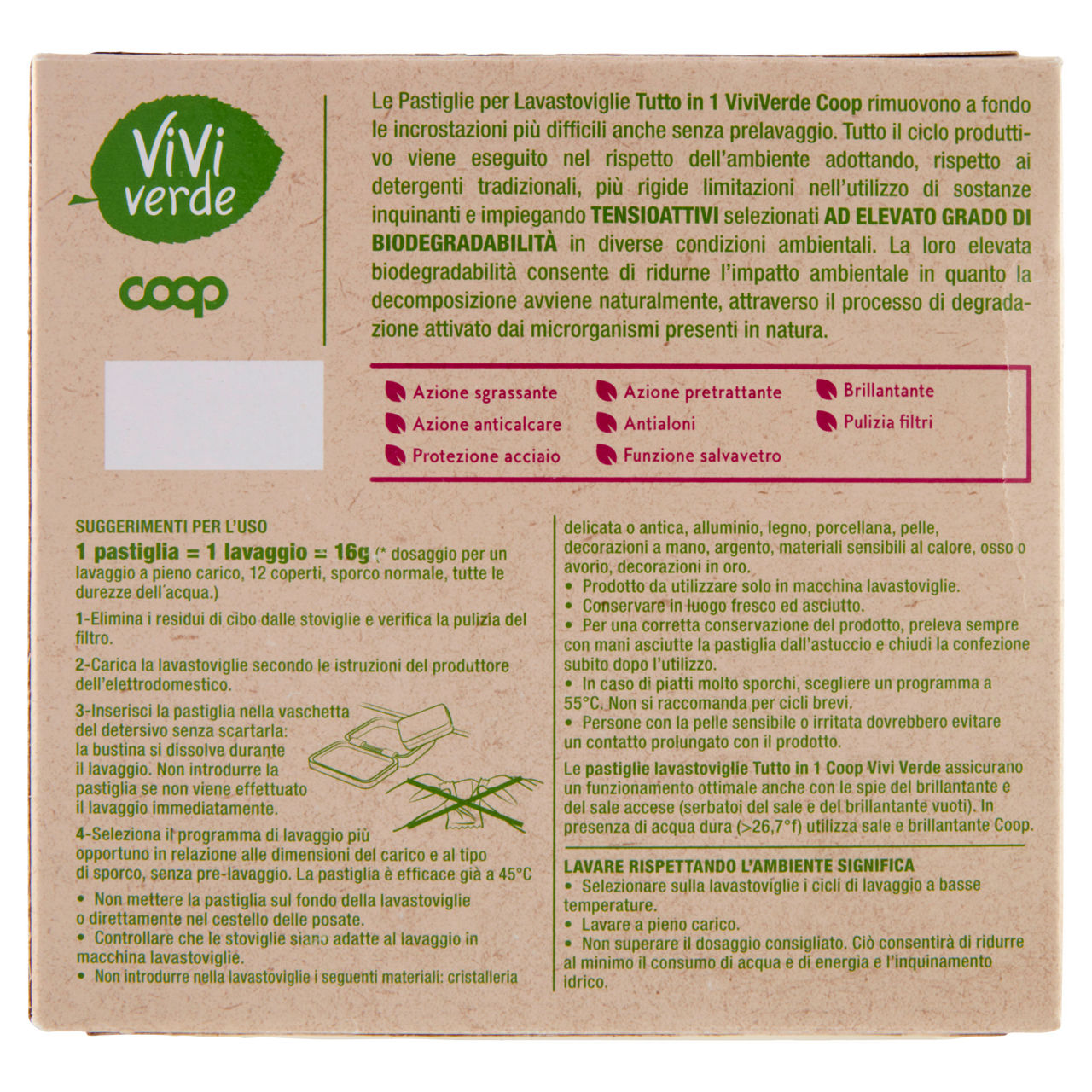 Pastiglie lavastoviglie tutto in 1 8 funzioni vivi verde 30 x 16 g - Immagine 51