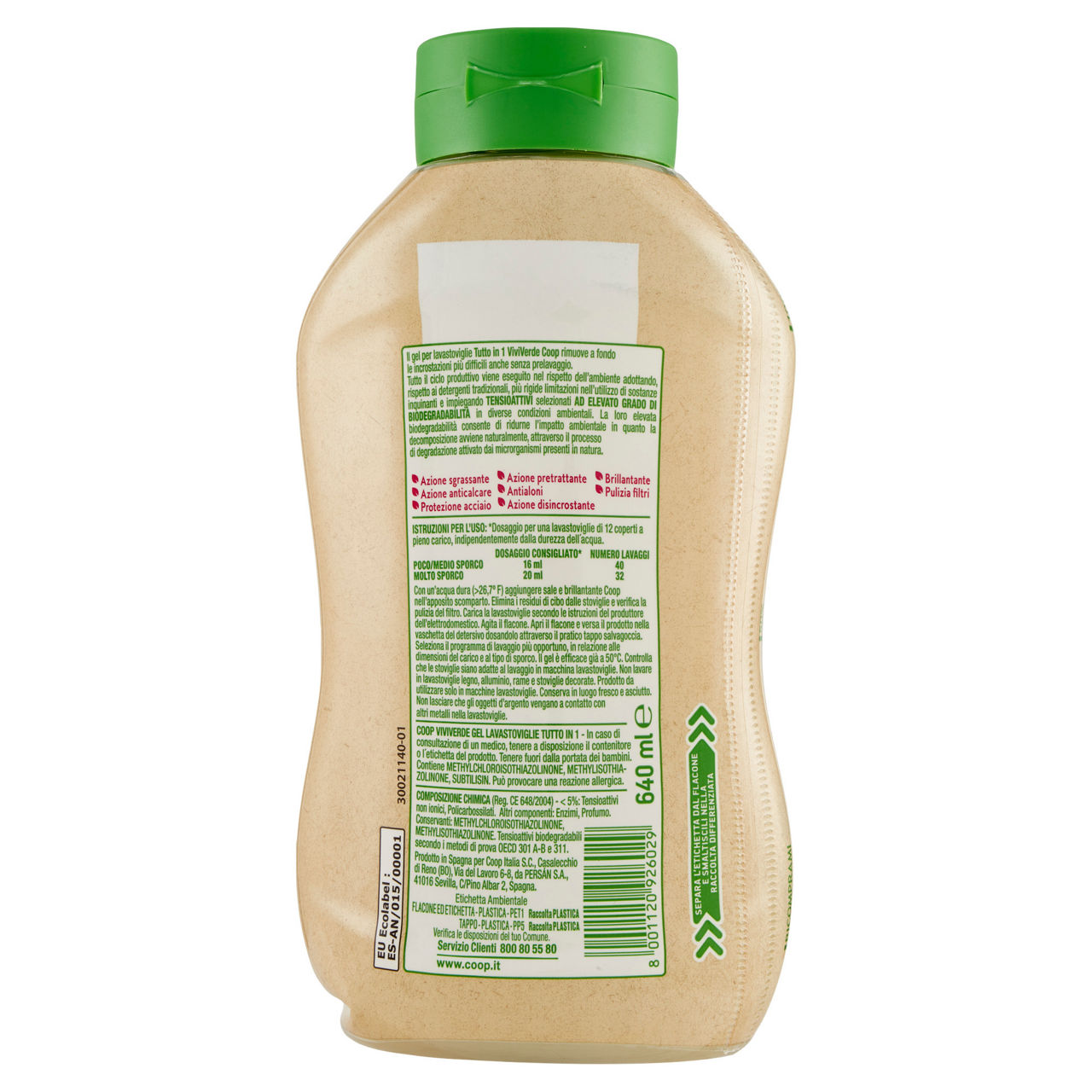 Gel lavastoviglie tutto in 1 8 funzioni vivi verde 640 ml - Immagine 61