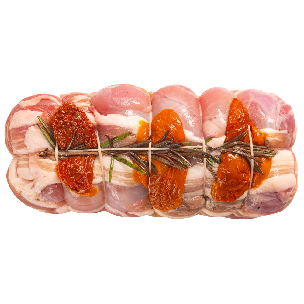 Coniglio arrotolato ripieno di pomodori secchi e olive - Immagine 01