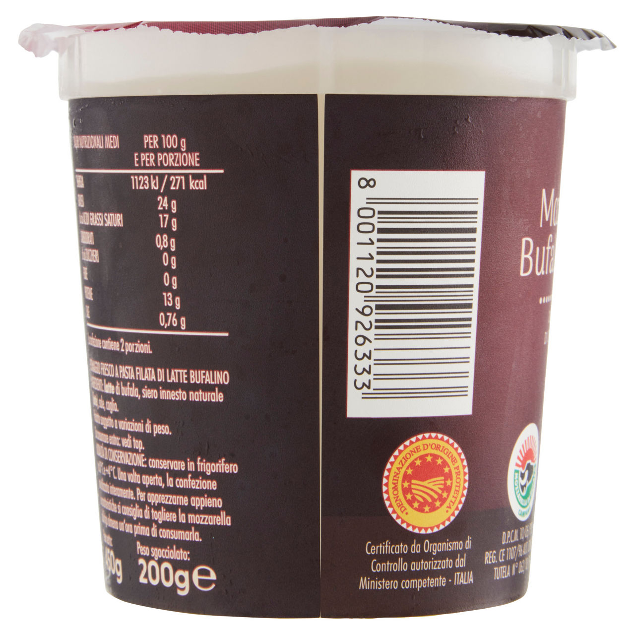 Mozzarella di Bufala Campana DOP 200 gr - Immagine 131