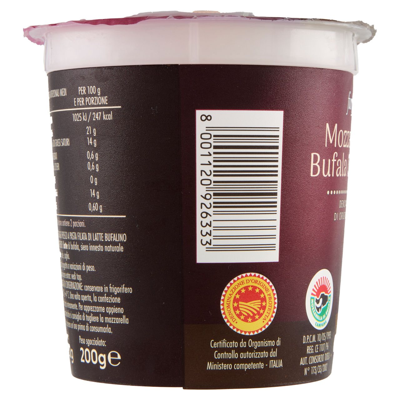 Mozzarella di Bufala Campana DOP 200 gr - Immagine 31